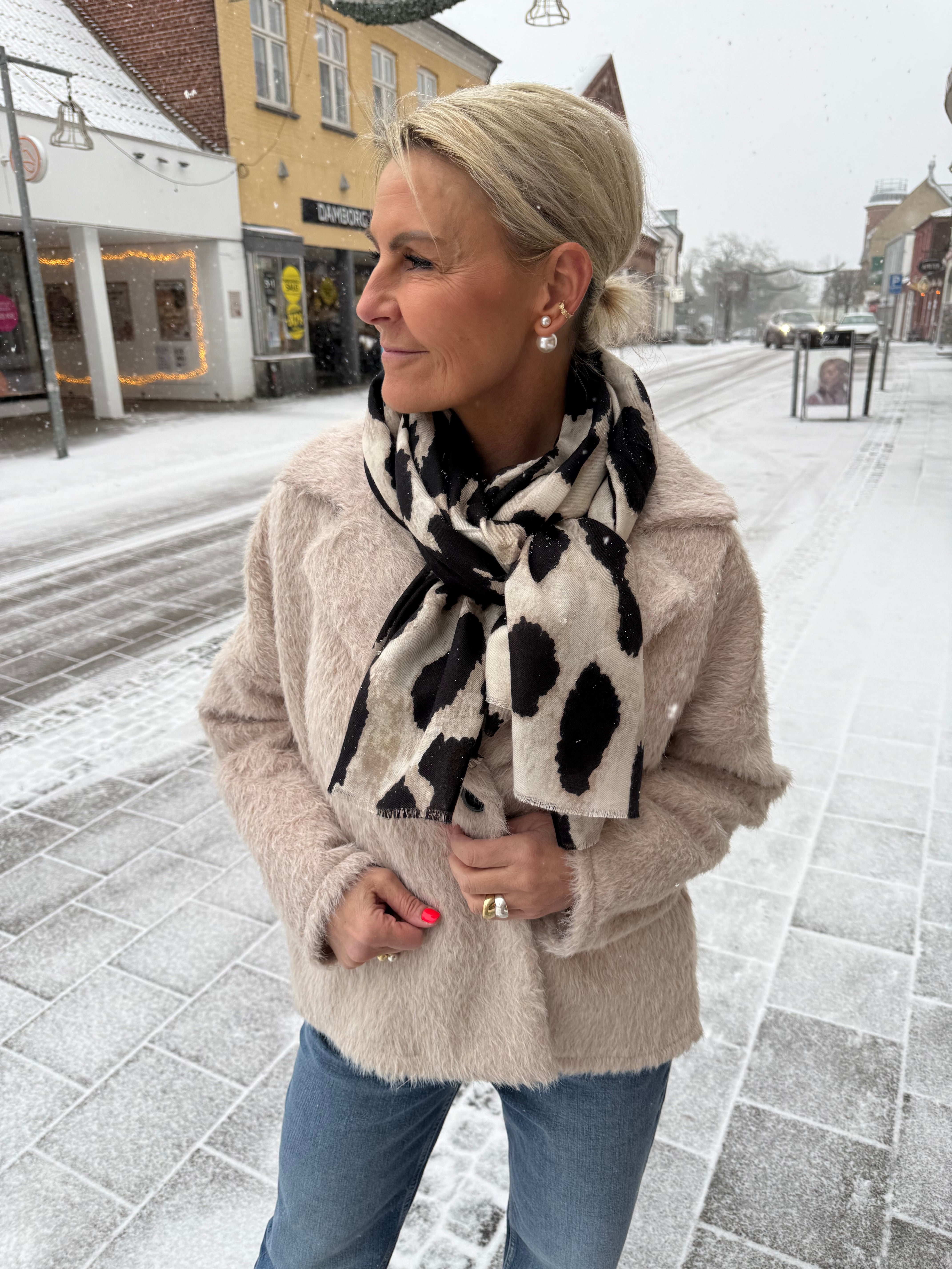 FAWN leo vinterscarf - Kräm