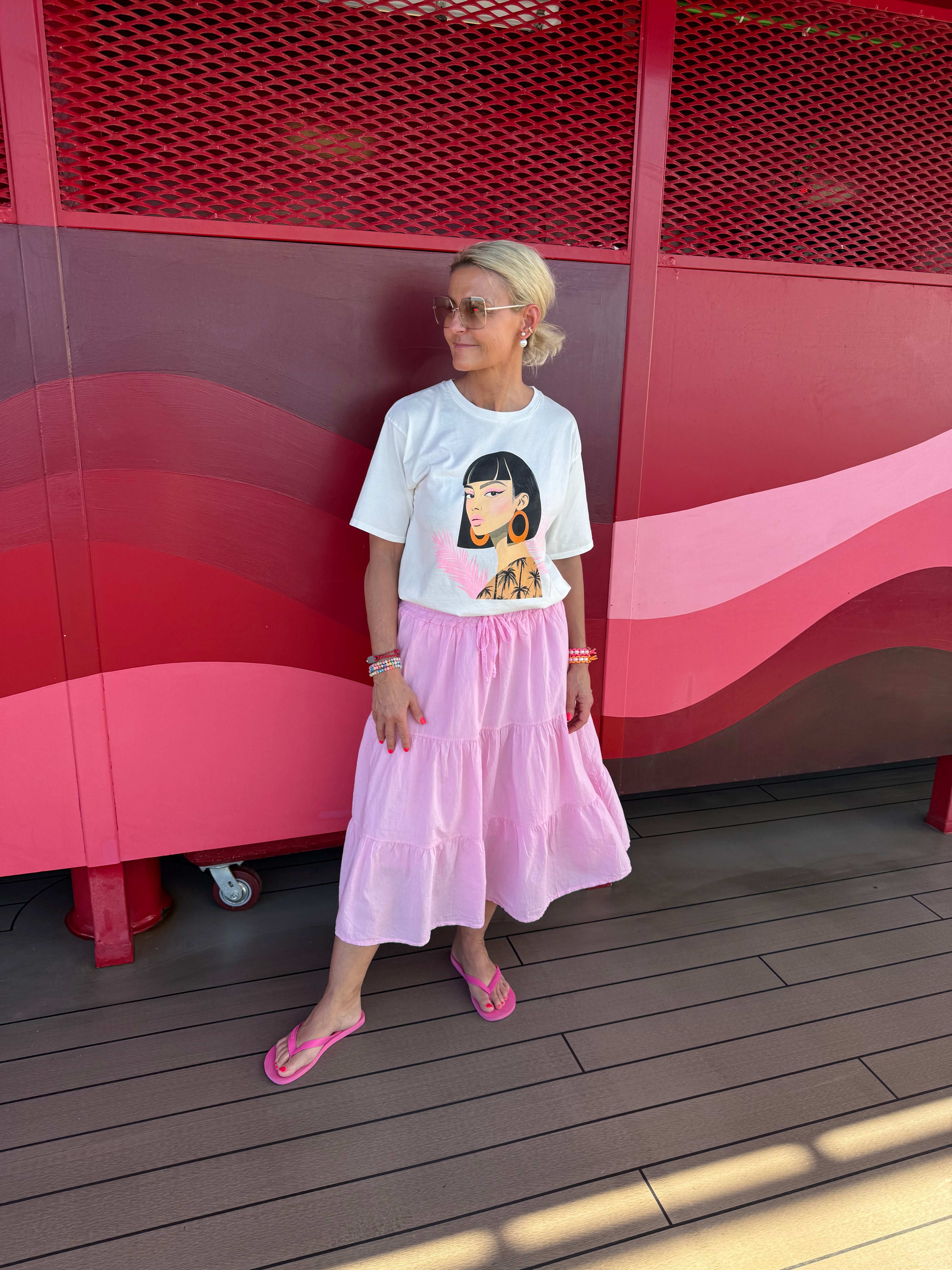 FÖRBESTÄLLNING-Summer Vibe Kjol - Rosa