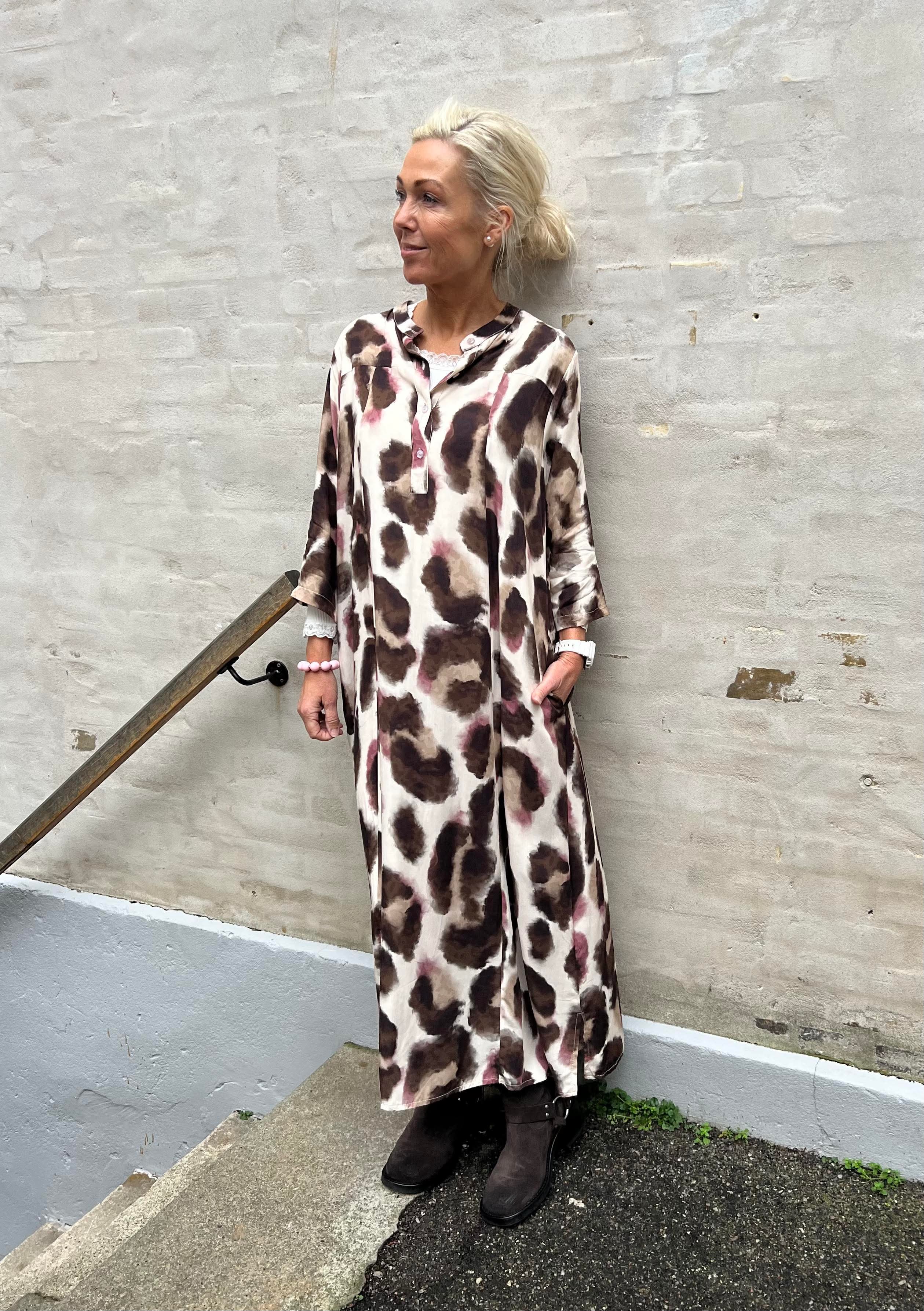 KENNA skjortklänning - Brown Rose