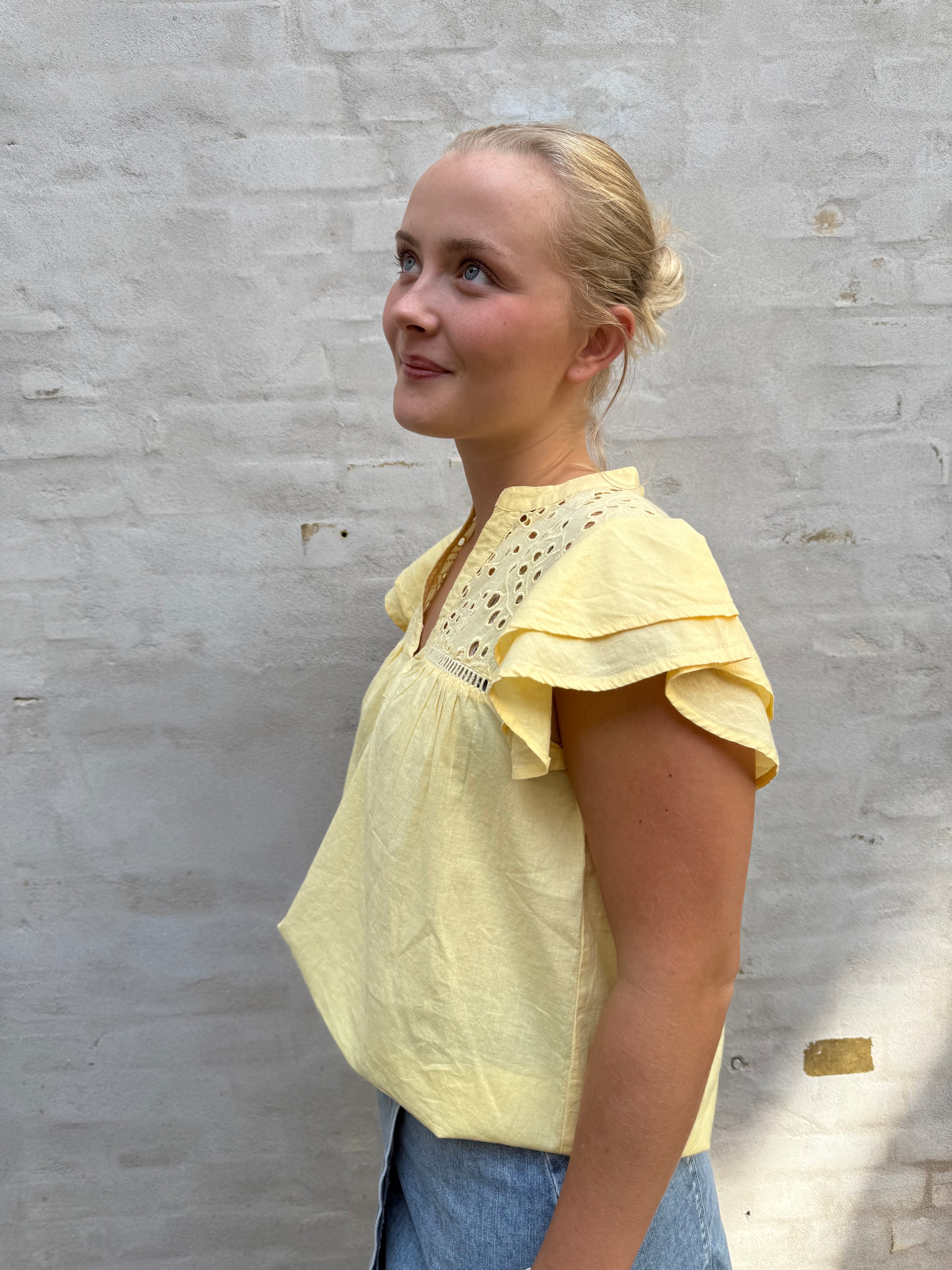 Christel Solid Top - Ljusgul