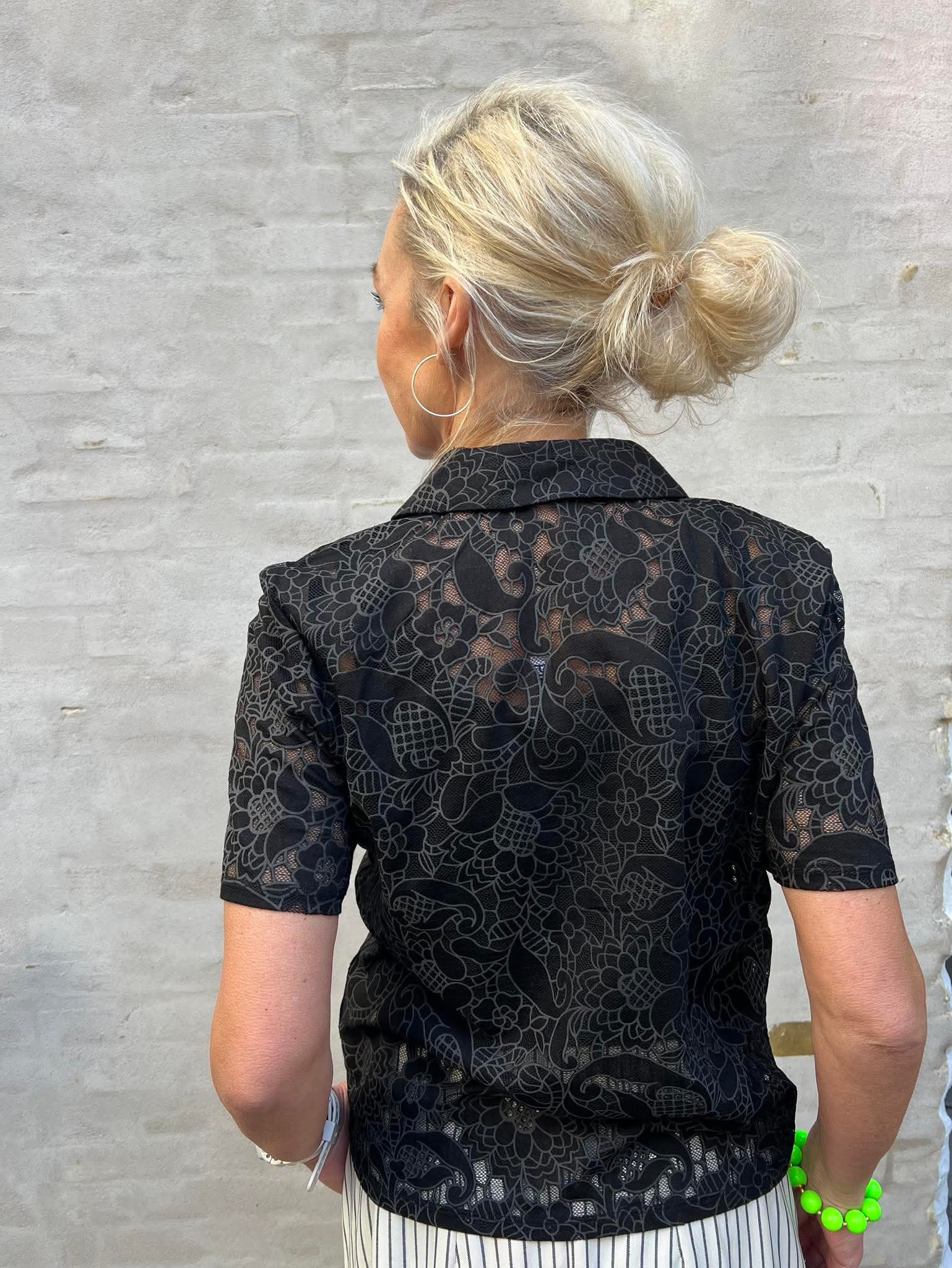 BIANCA POLO TOP - Svart