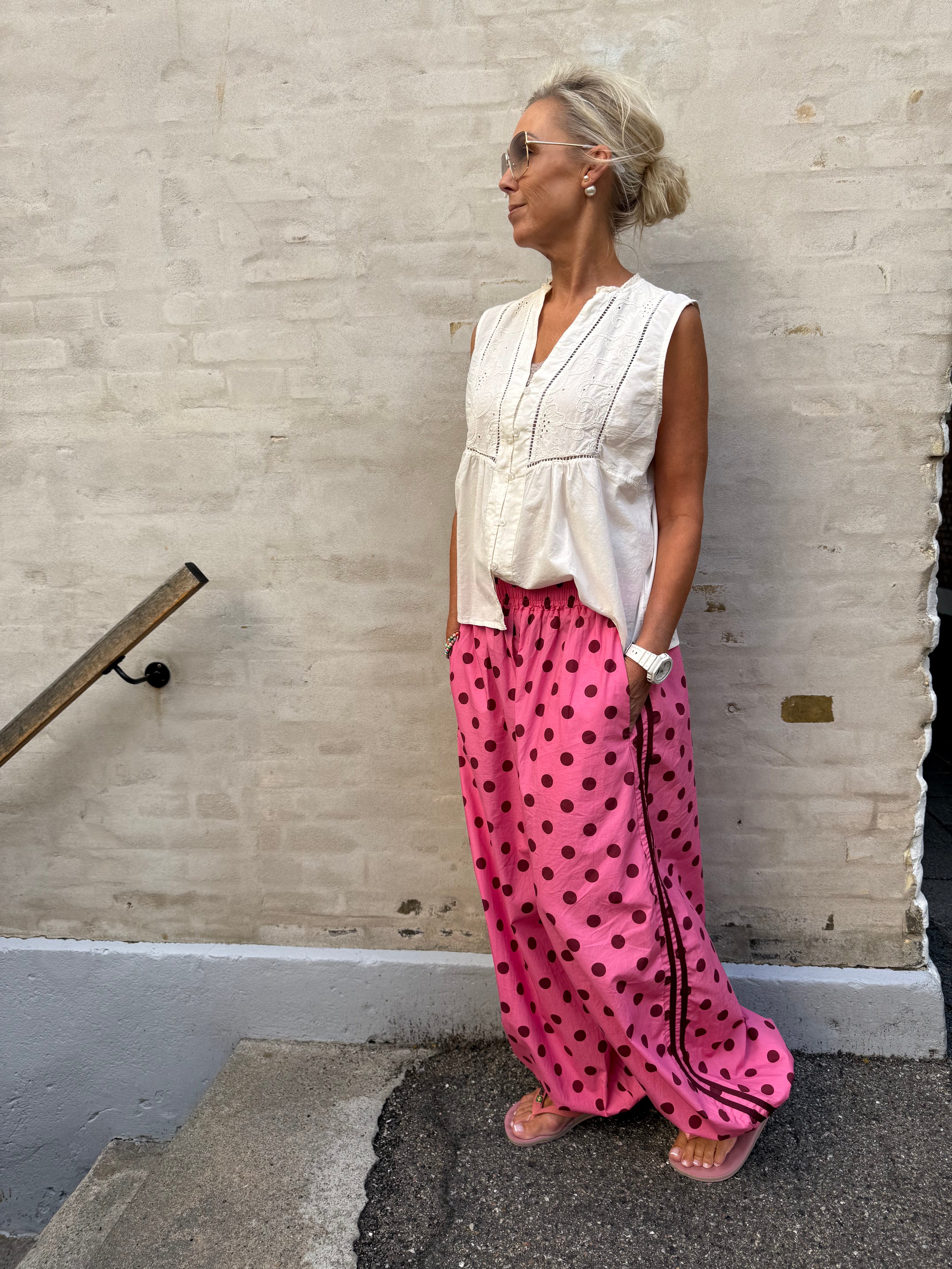 Ballon Dot Pants - Pink