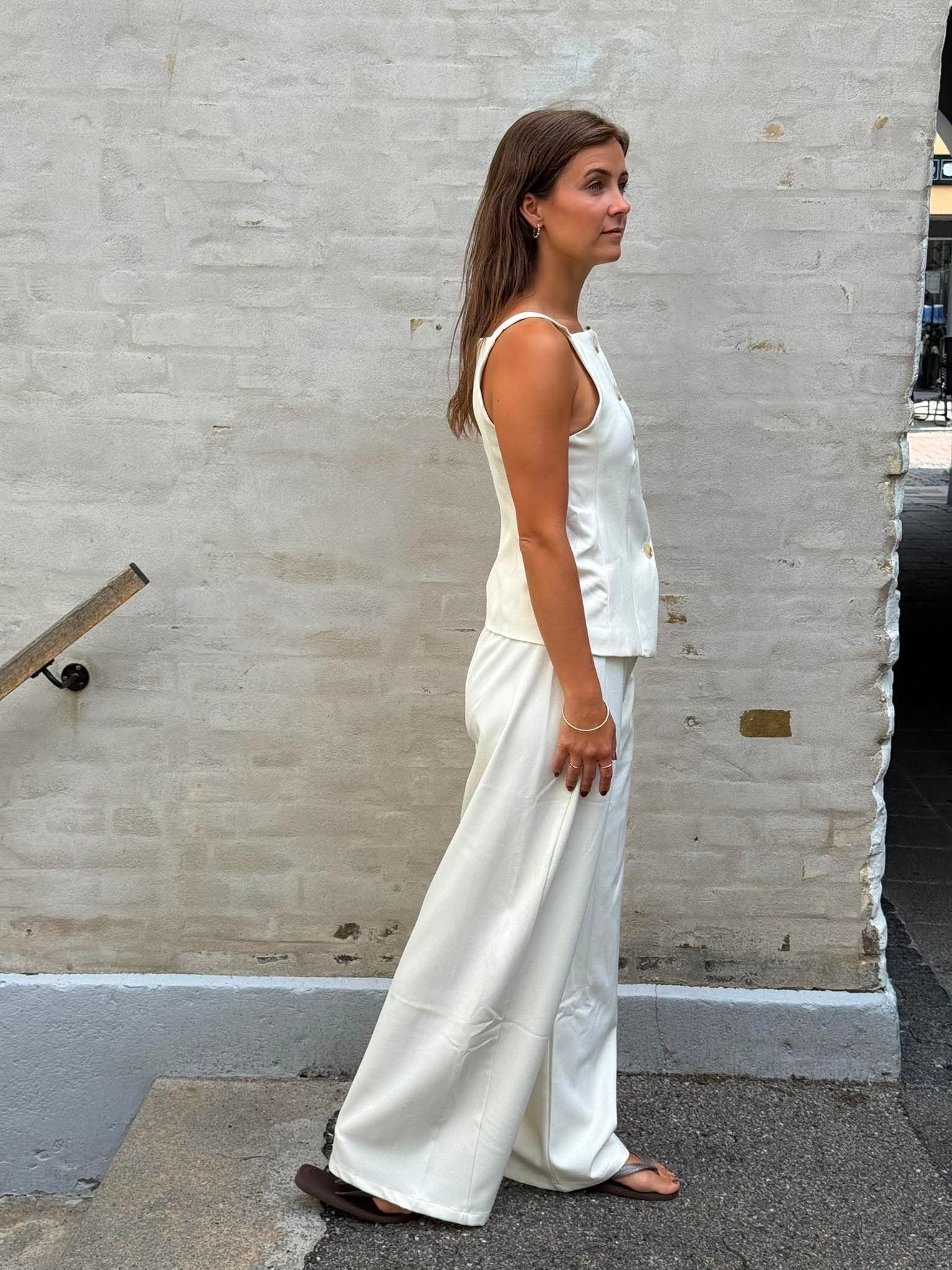 Kylie Structure Waistcoat - Off White