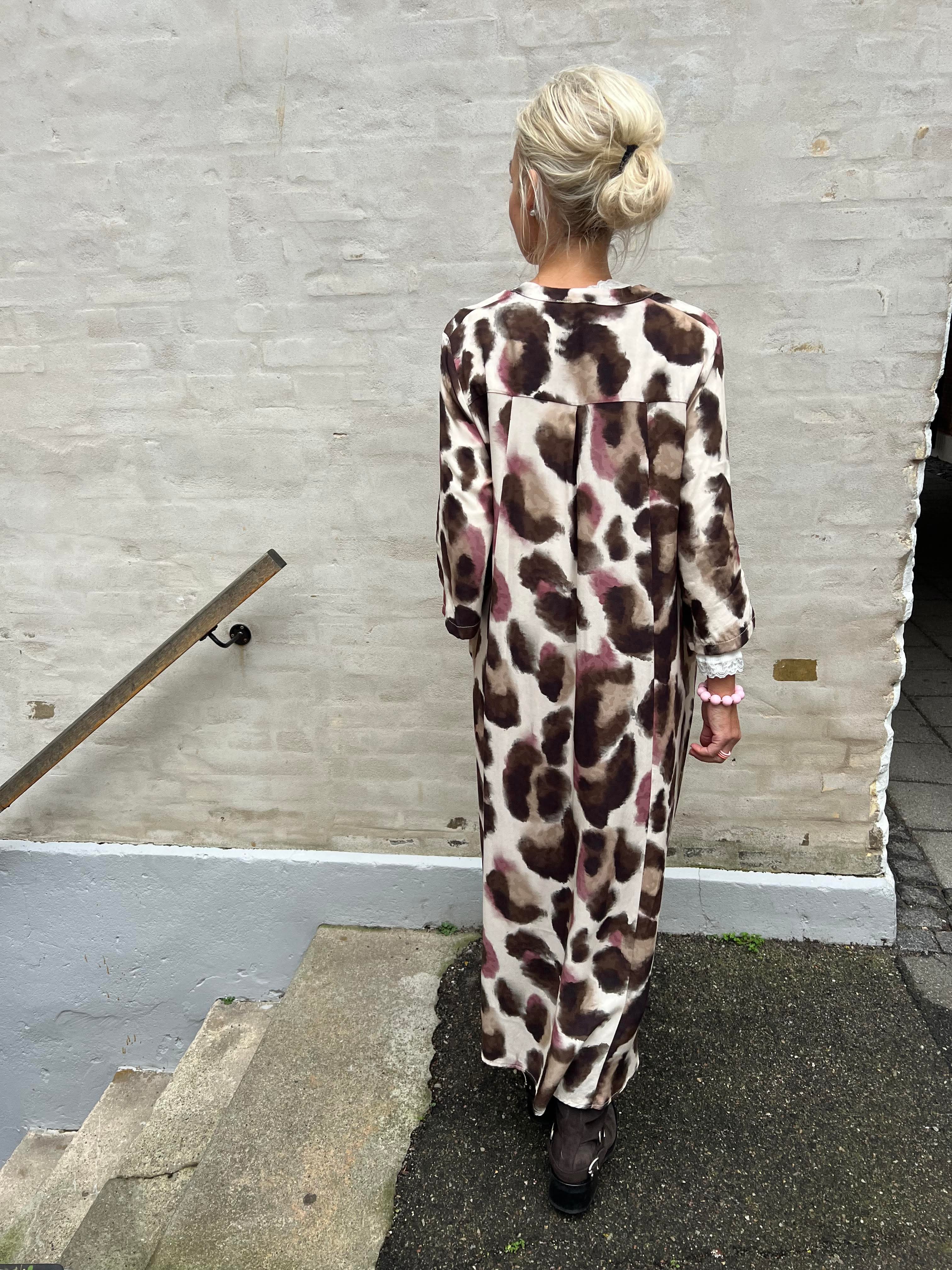 KENNA skjortklänning - Brown Rose