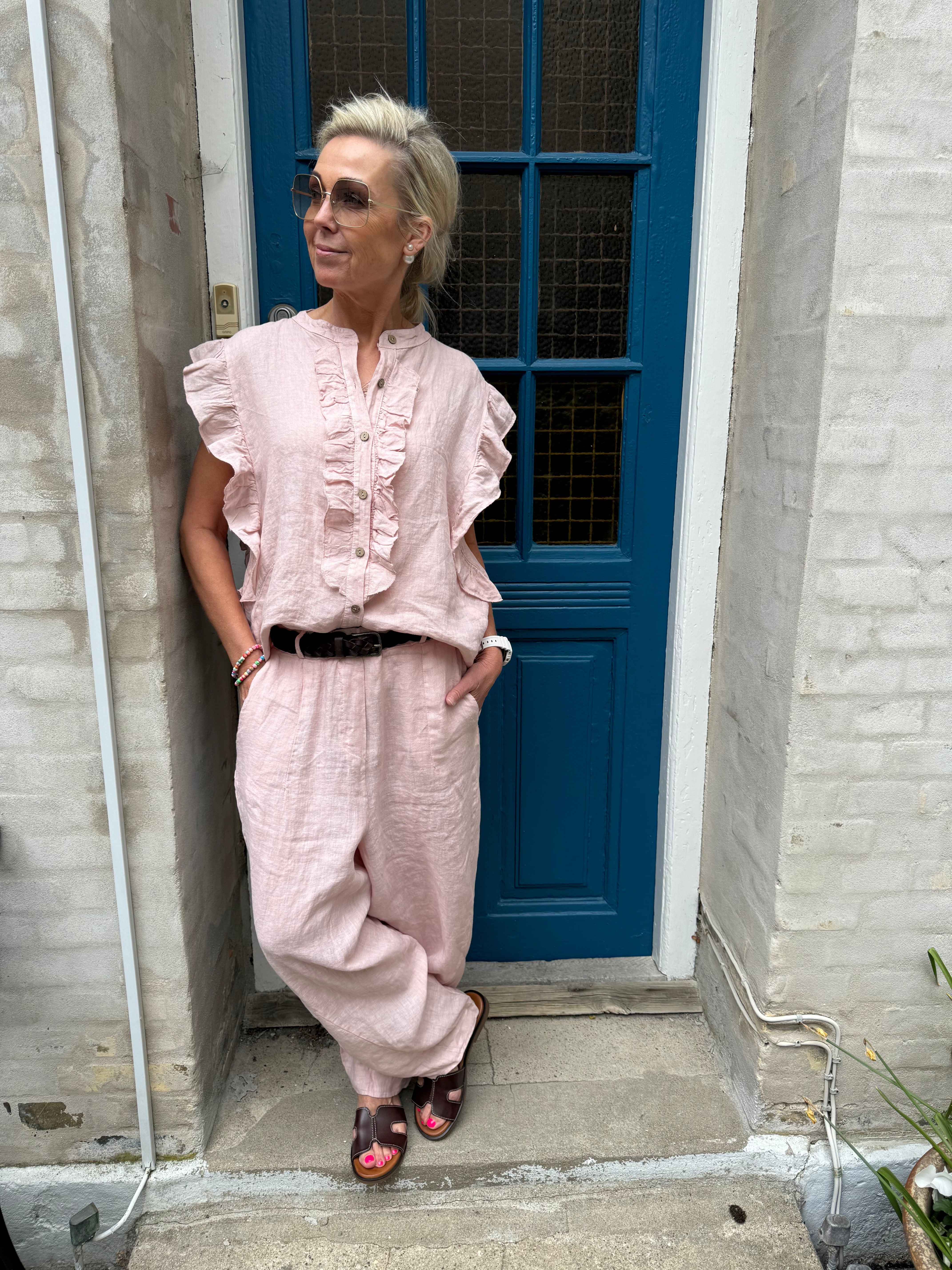 Evra Pants - Cipria