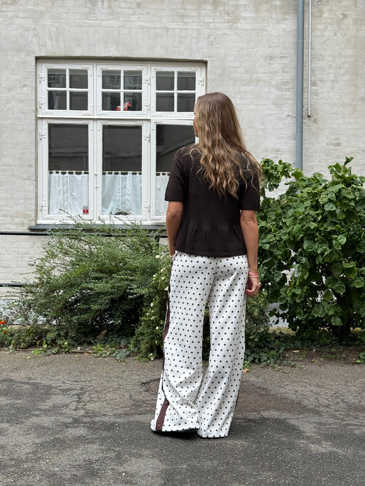 Meggie Dot Track Suit Pants - Off White