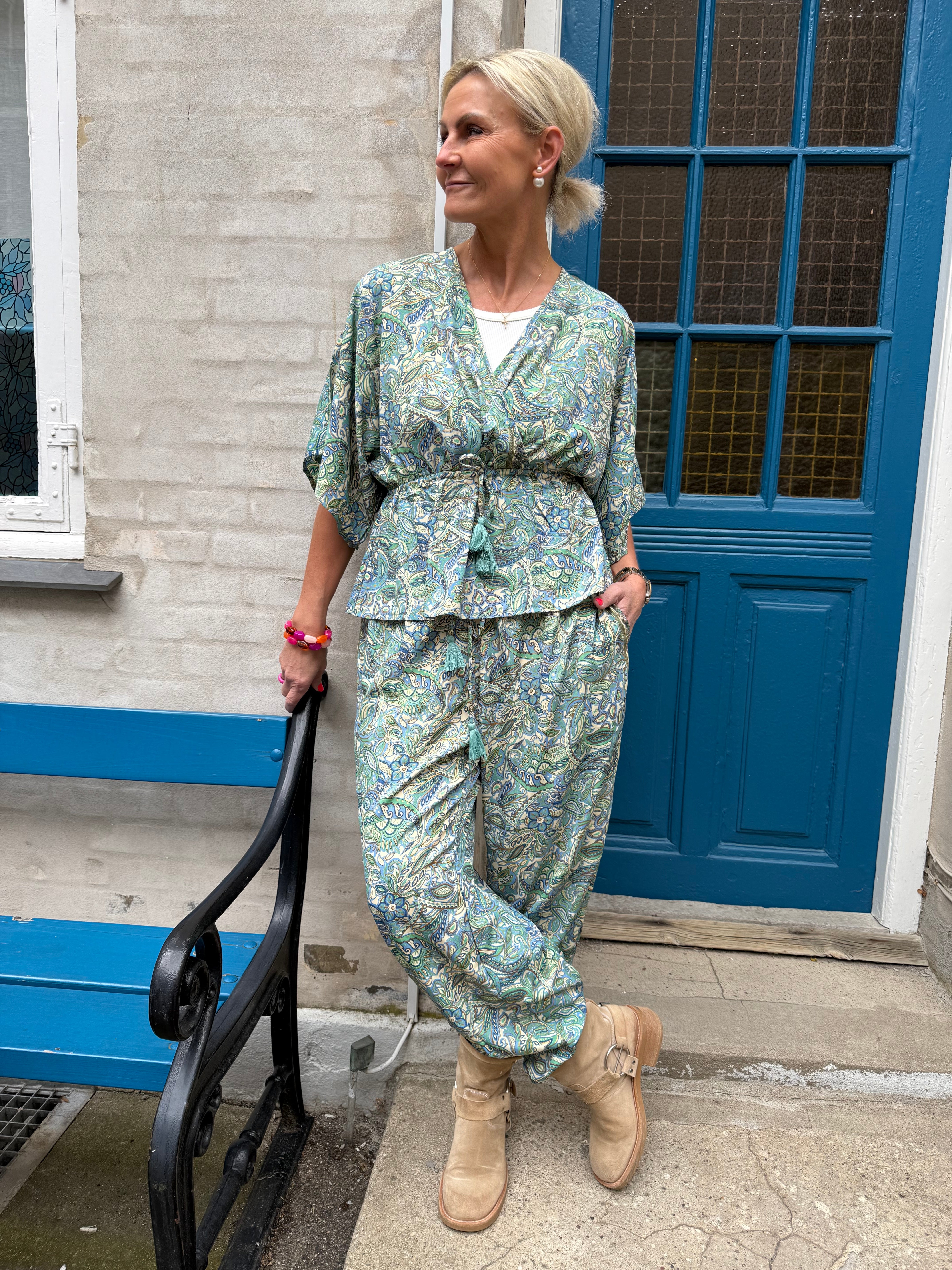 LUNA barrel pant - Sea Green