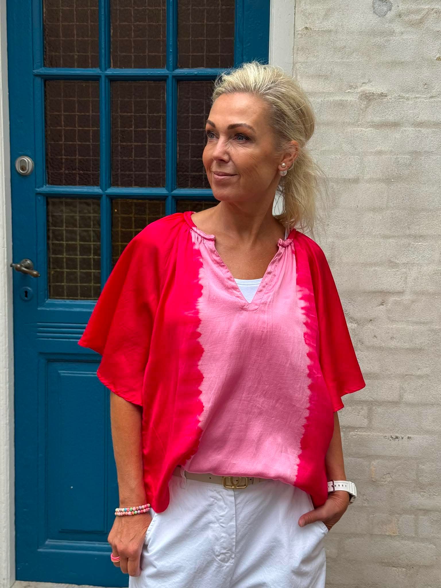 KikiGO Blouse - Geranium Pink