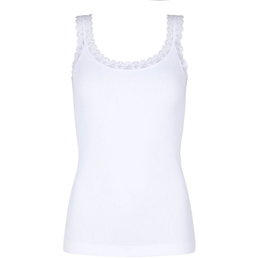 Frida Rib Top - Bianco