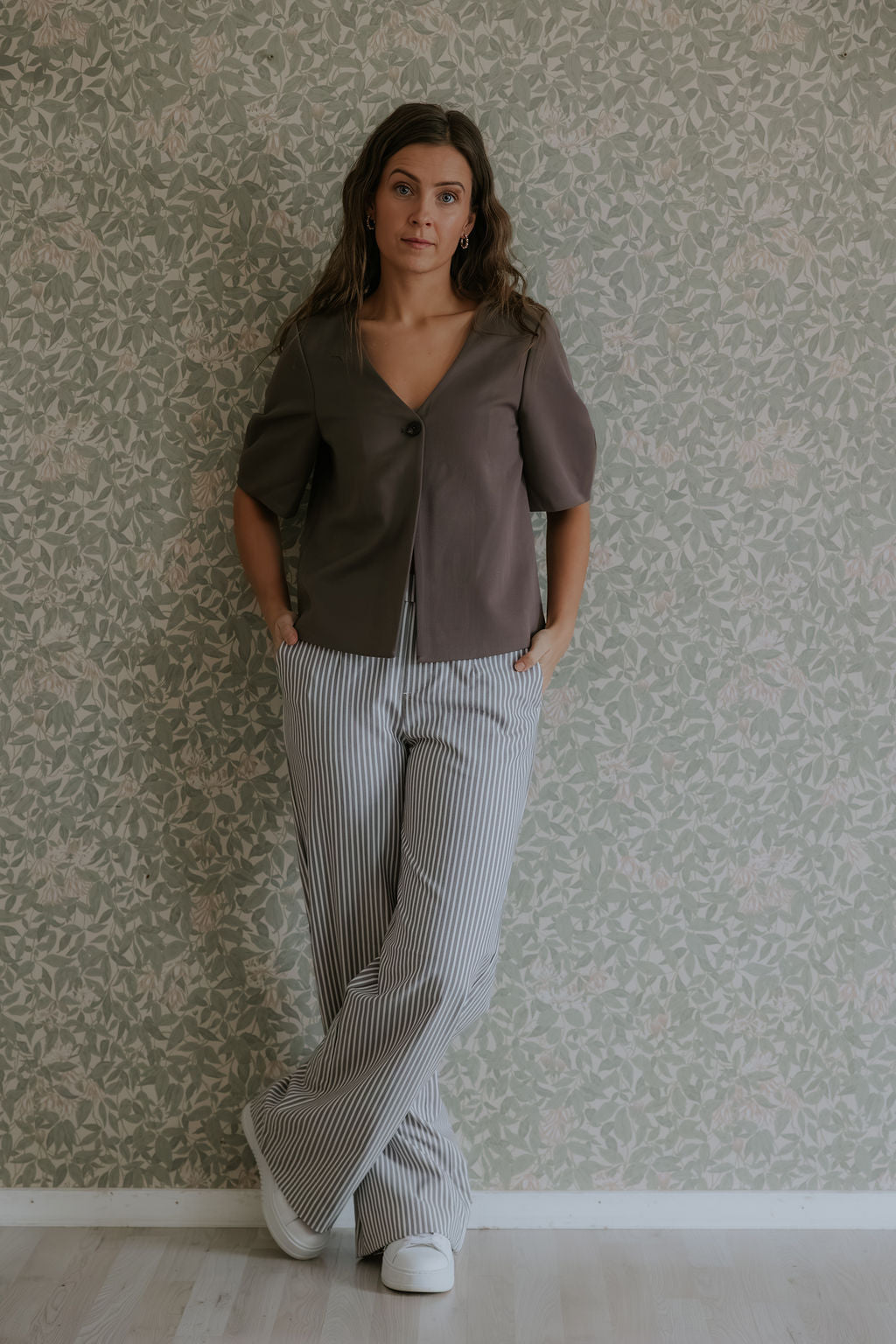 Lisa WIDE byxa - Cloud Dancer Morel