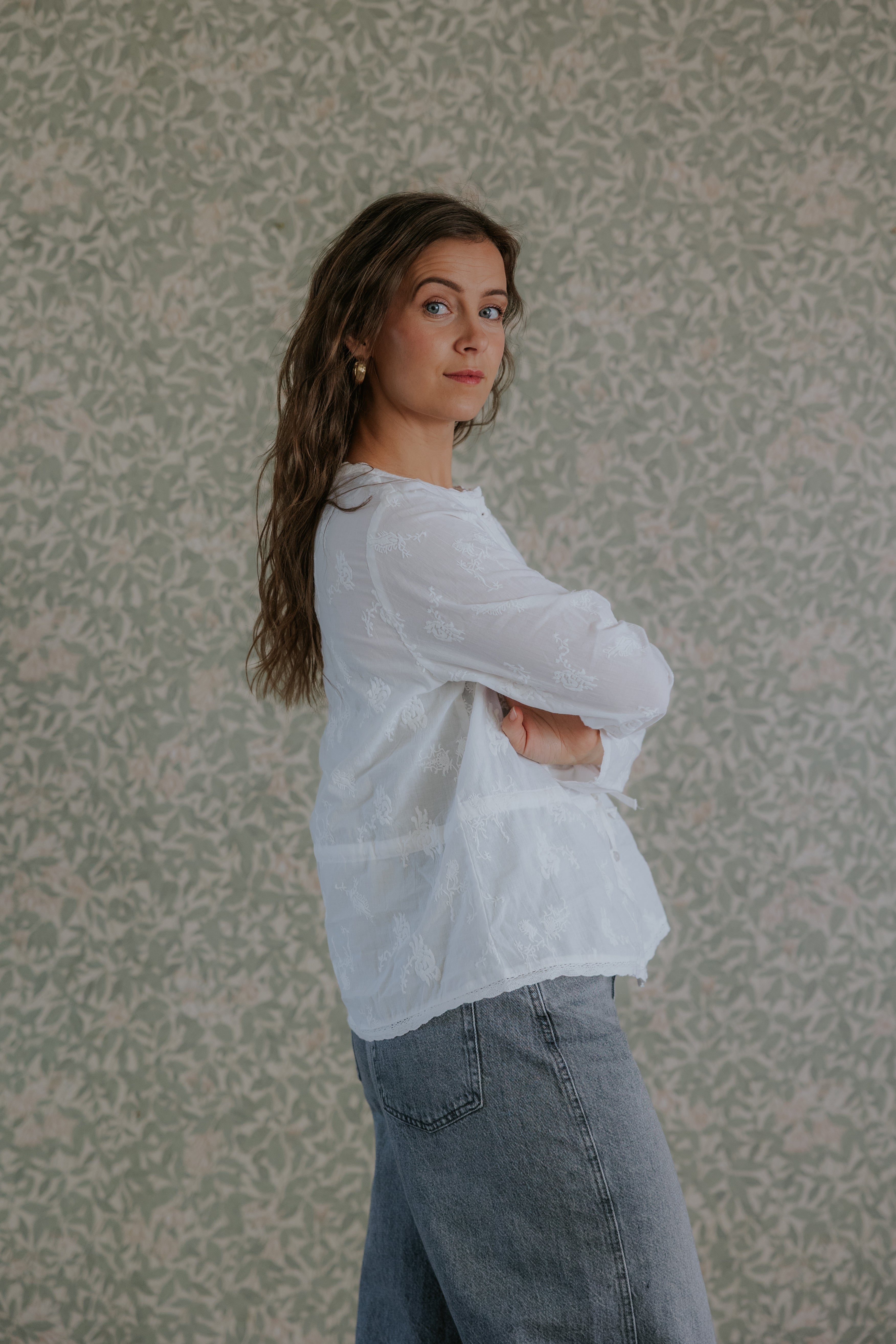 MELLIE LS EMB. STRÄNGSKJORTA - Molndansör BRODERI