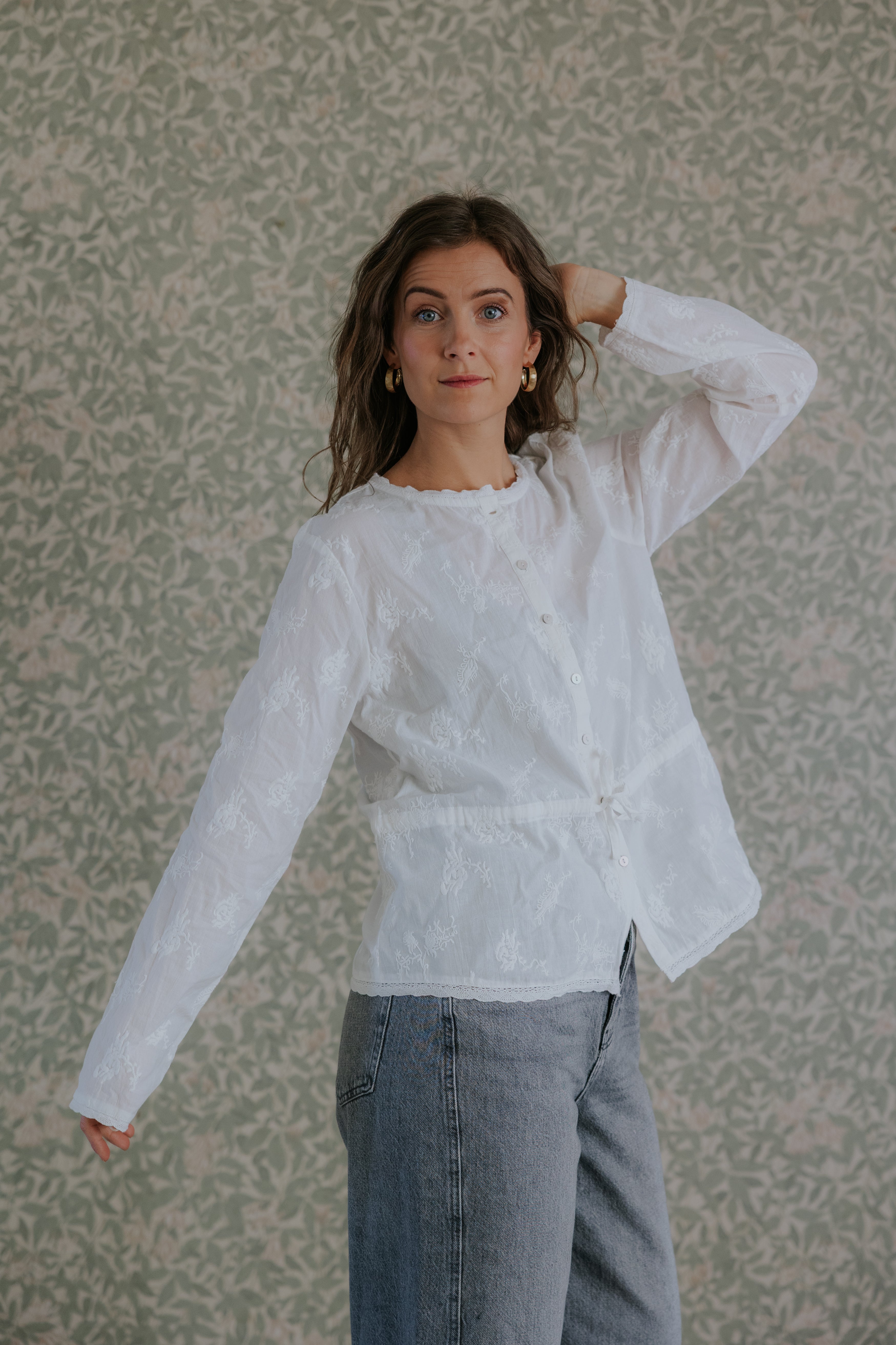 MELLIE LS EMB. STRÄNGSKJORTA - Molndansör BRODERI