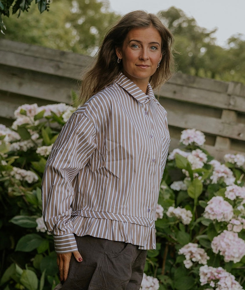 Stessi Shirt - Off White/Light Brown
