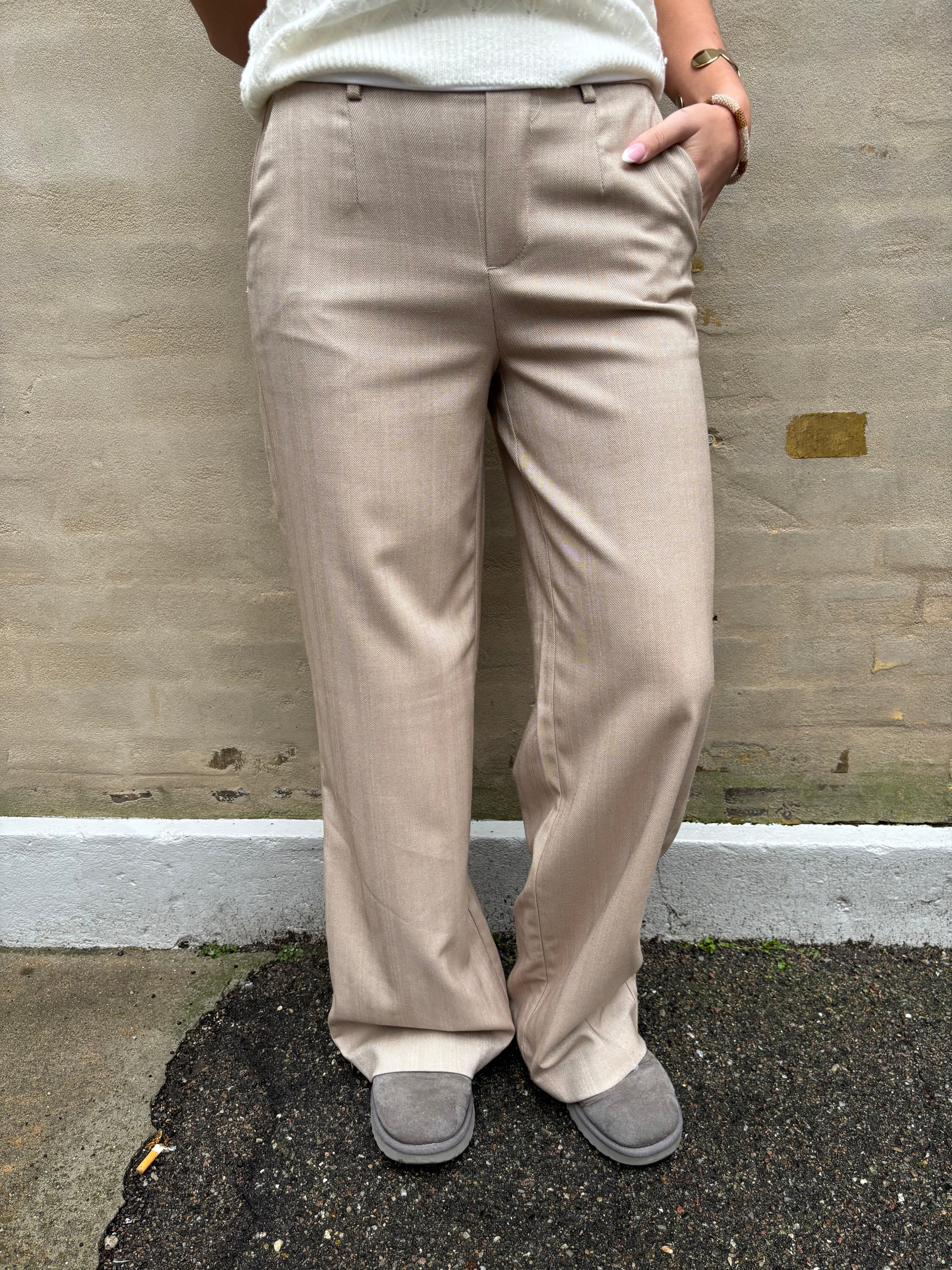 Lisa WIDE byxa - Fossil Sandshell specialrand