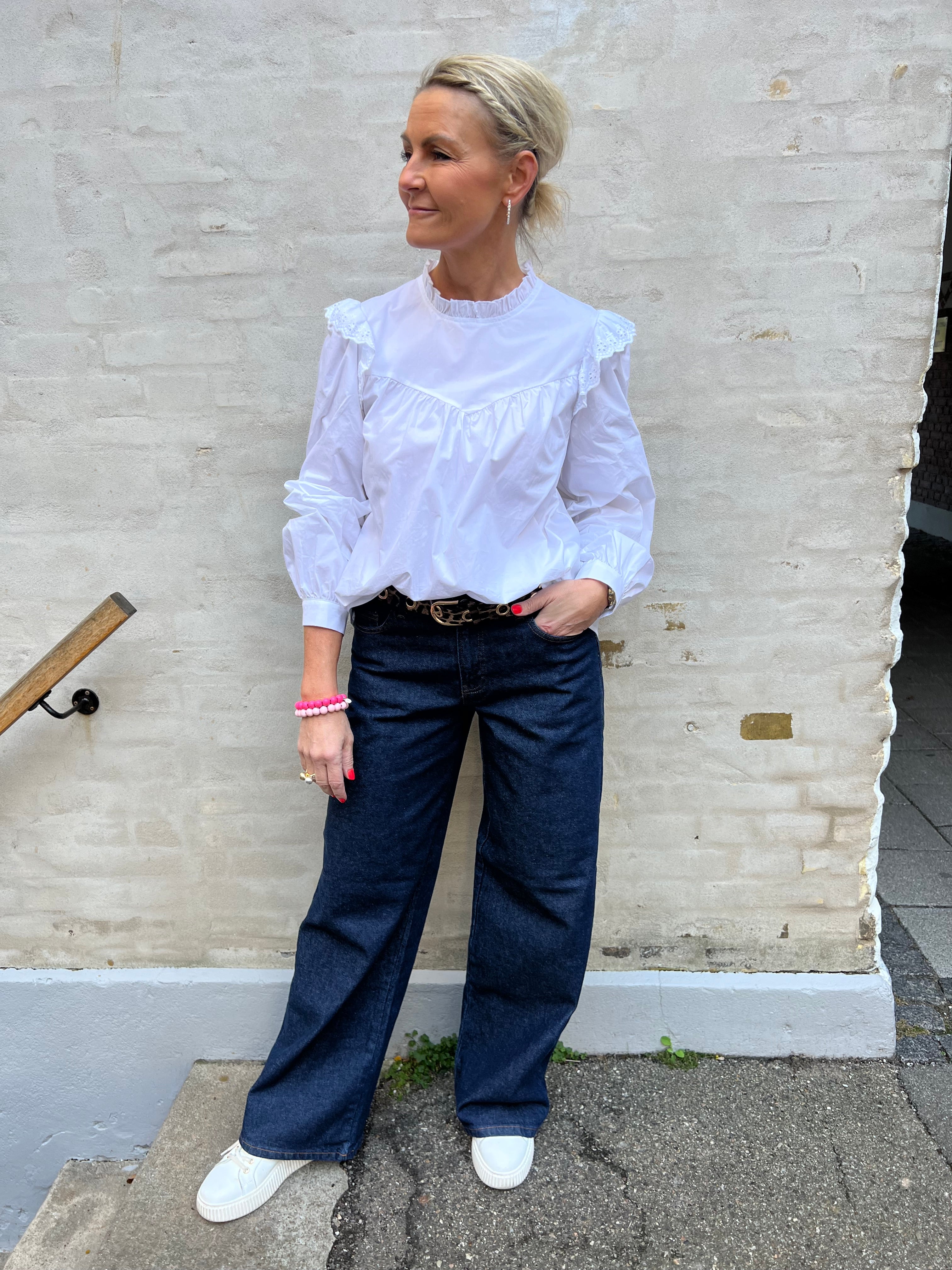 Selma vida jeans med låg midja - Dark Blue Denim Rinse