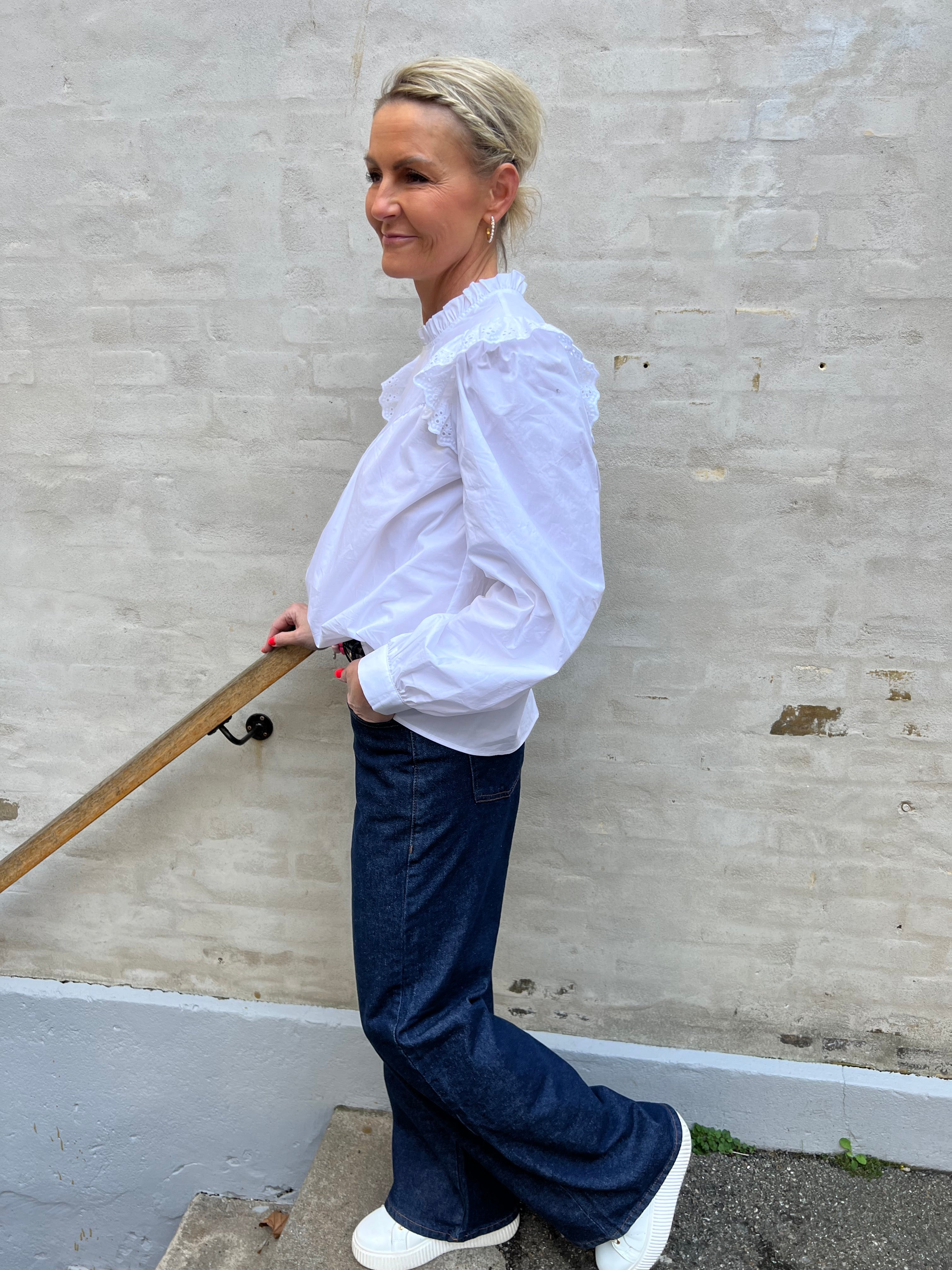 Selma vida jeans med låg midja - Dark Blue Denim Rinse