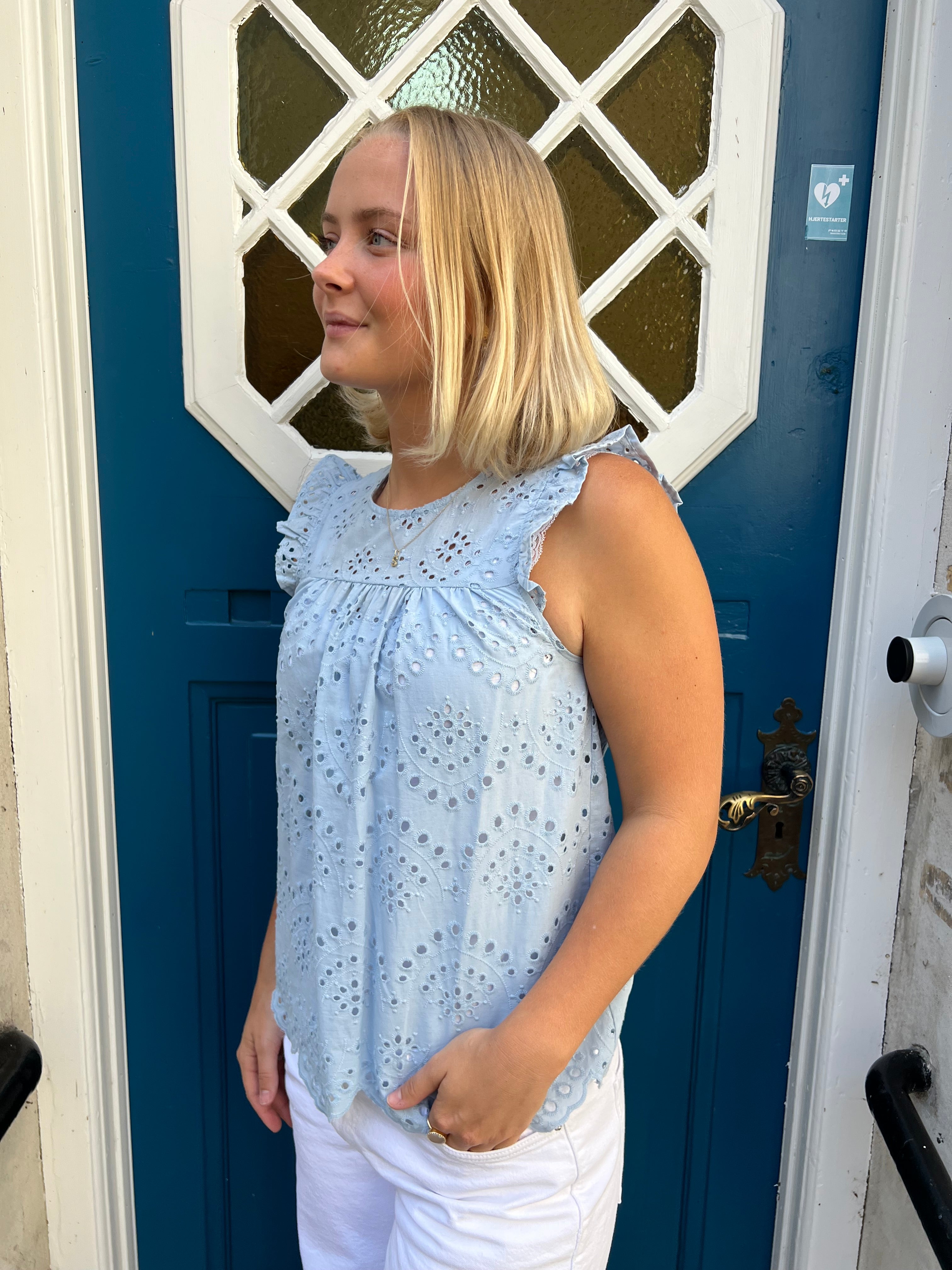 Wild top kashmirblå