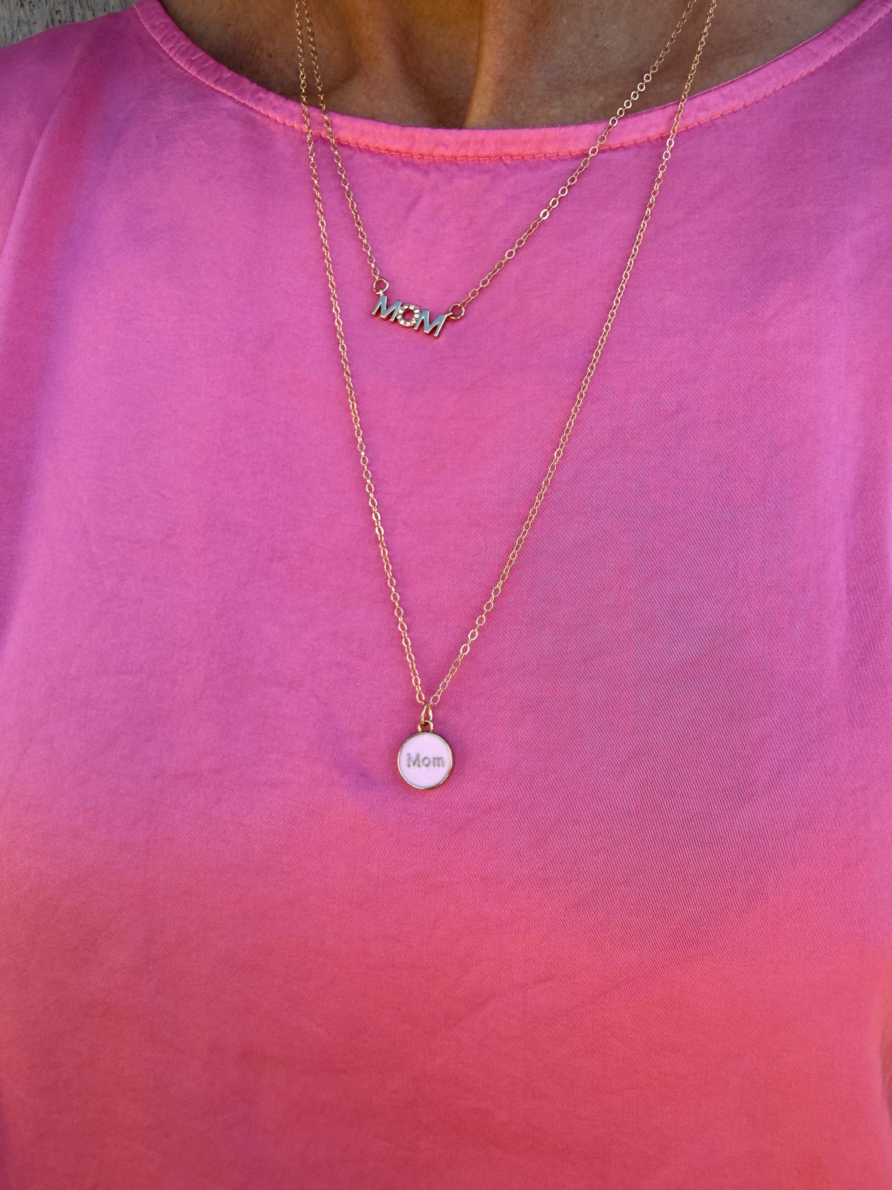 Mom Necklace - Gold Rose