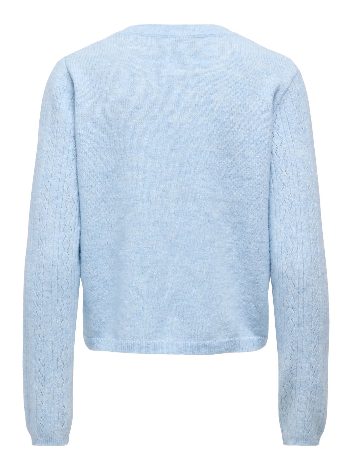 APRIL LIFE LS O-HALS CARDIGAN - Cashmere Blue MELANGE