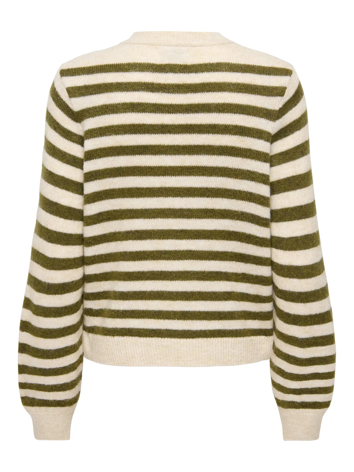ELLIE LS ONEBUTTON FLOWER CARDI - Sandshell DARK OLIVE