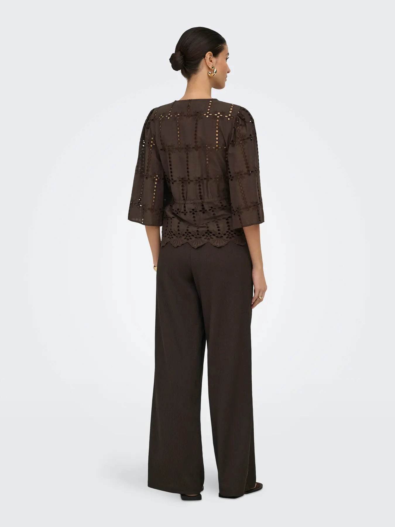 JOJO 3/4 ANGLAISE SHIRT - Chocolate Brown