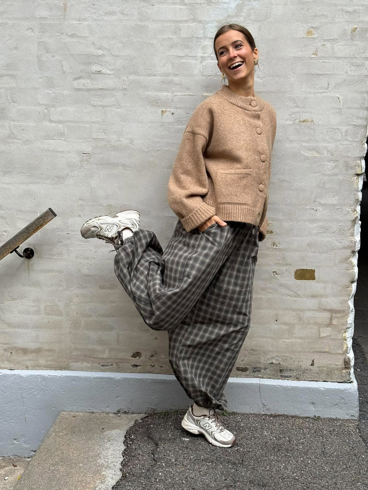 KIMIE LIFE L/S ON JACKET CARDIGAN - Camel MELANGE