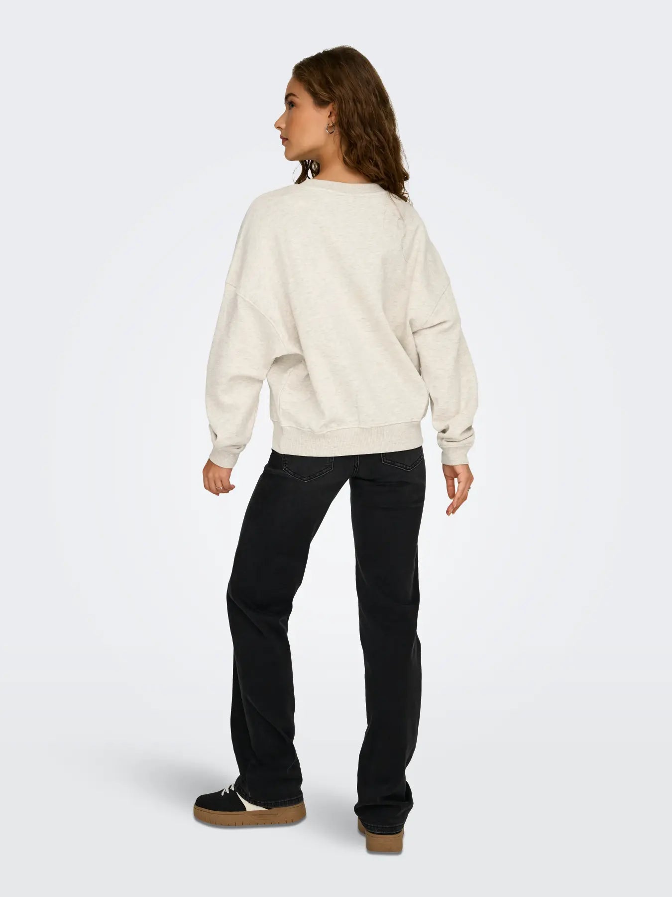 MESA L/S O-NK EMB SWEAT - Oatmeal CHAMPS CABERNET