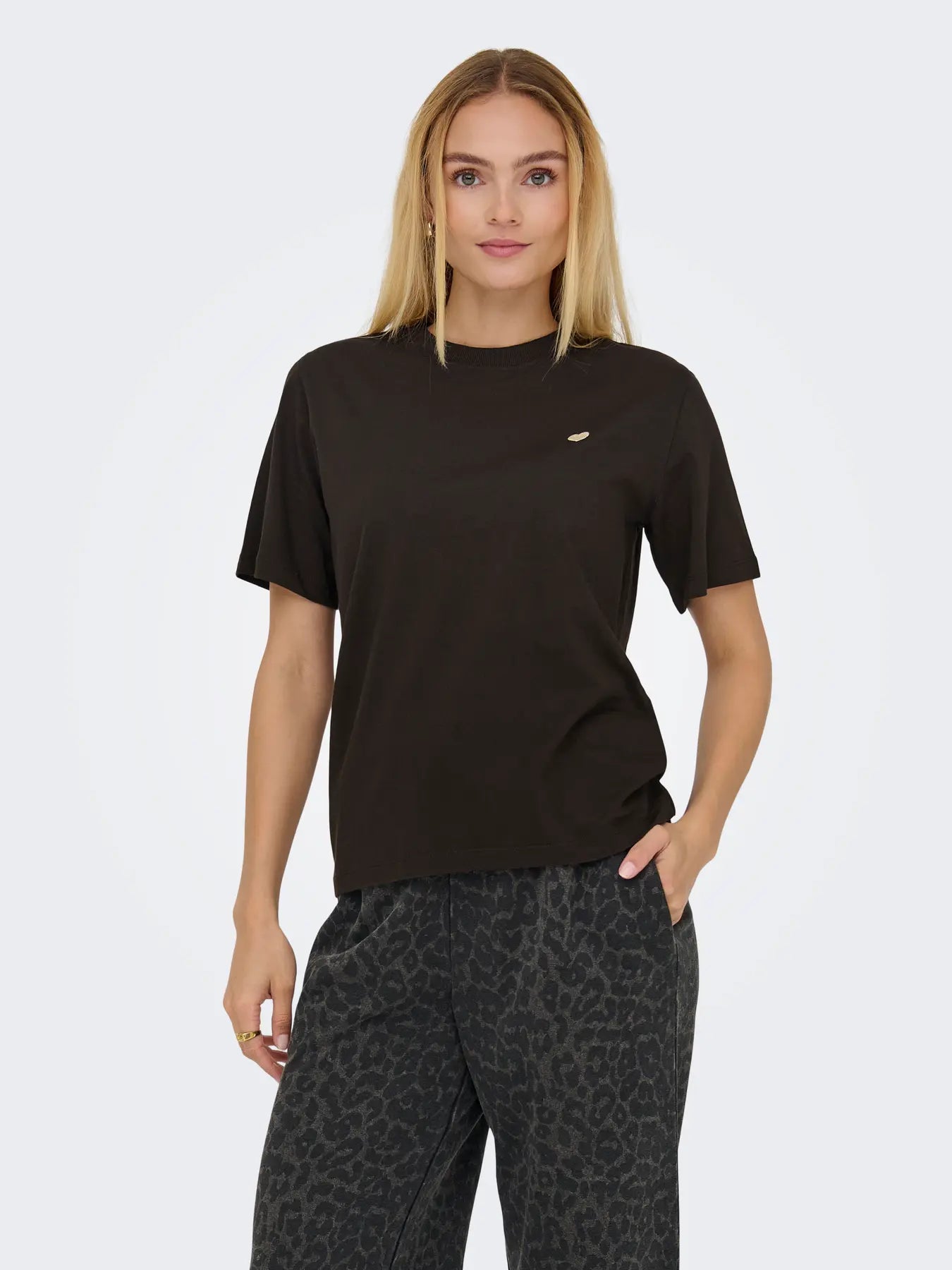 PISA LIFE S/S PRINT TOP - Chocolate Torte/SANDSHELL