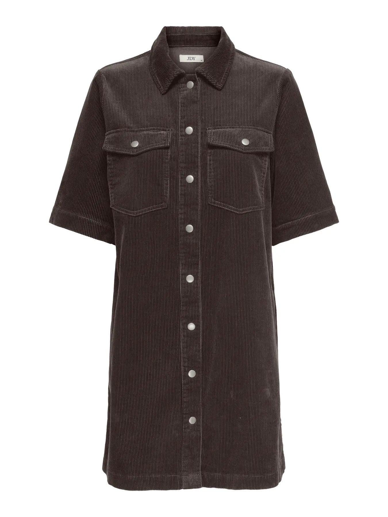 SHIRAZ S/S BUTTON DRESS - Chocolate Torte