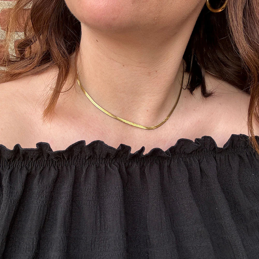 Sunny Chain Halsband - 18 karats guldpläterad