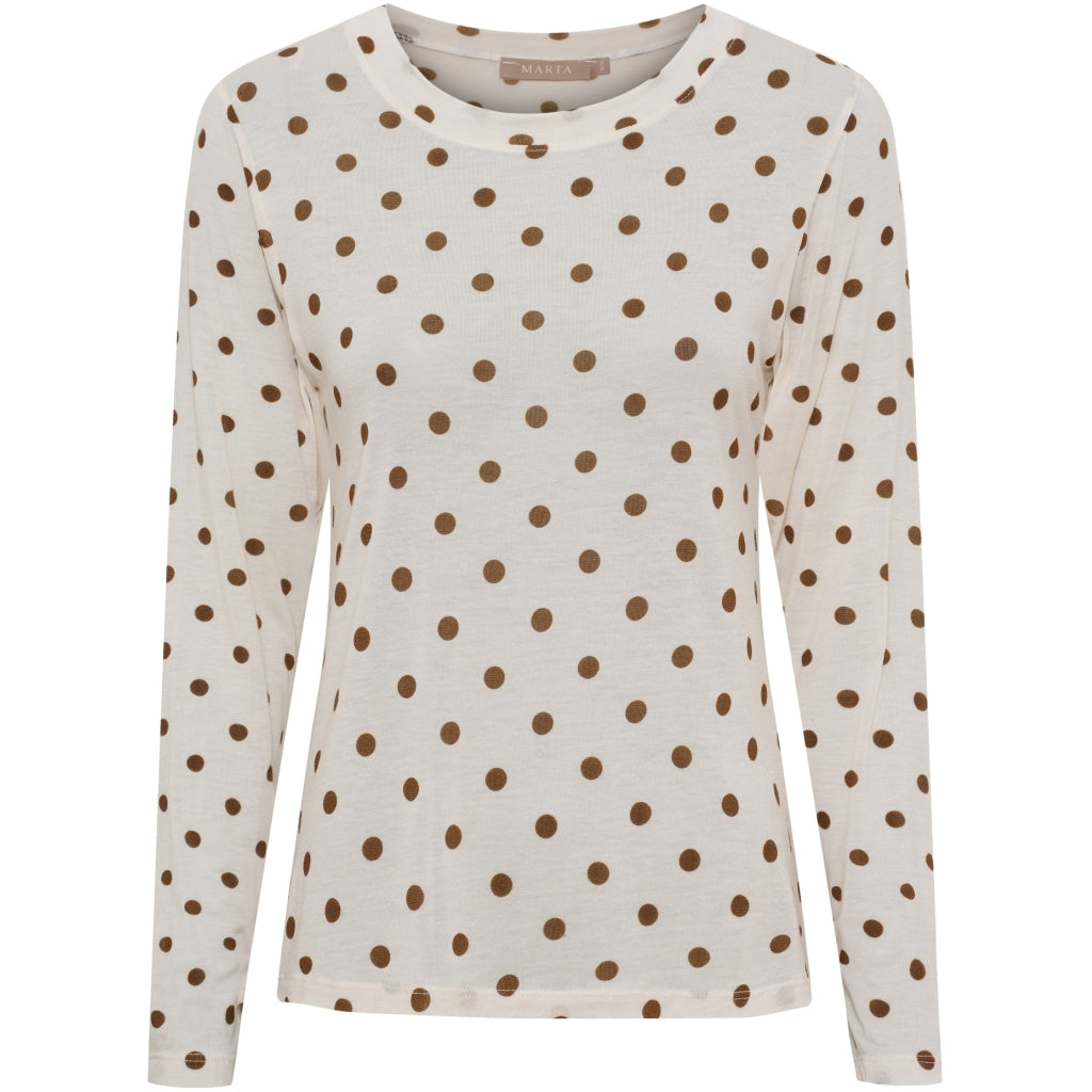 Elissa Top - Beige Dot