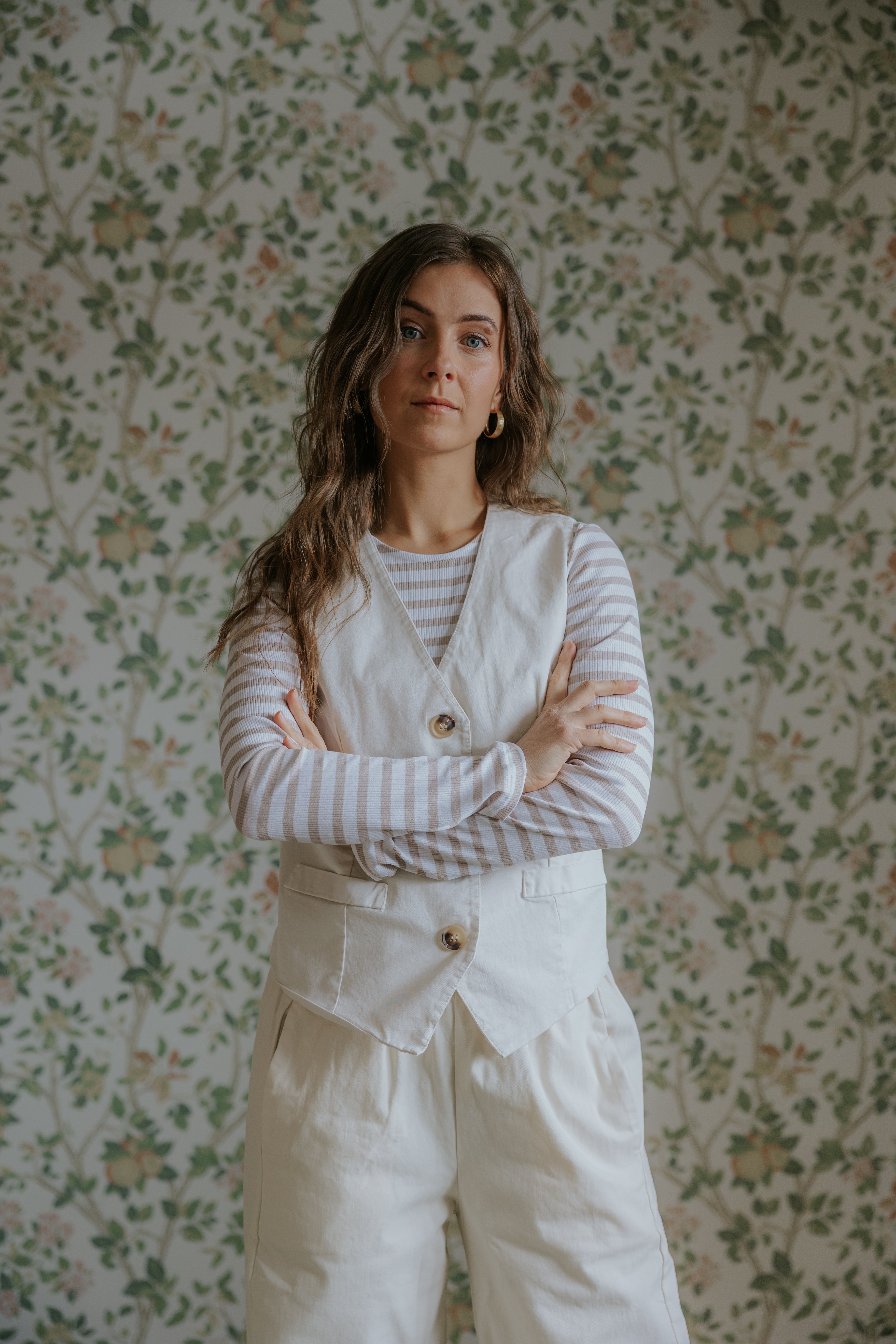 Everyday Stripes Blus - Beige