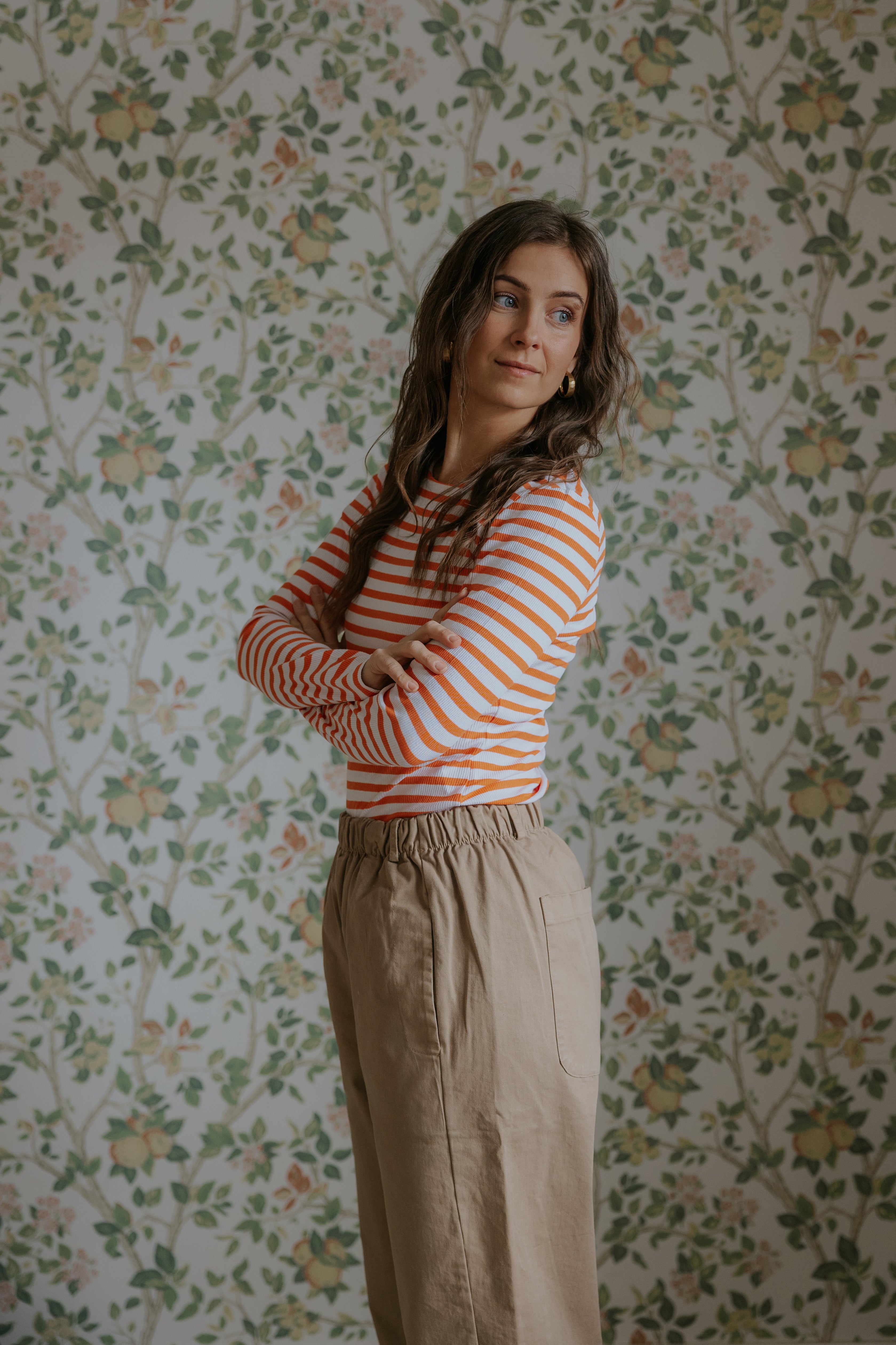 Everyday Stripes Blus - Orange