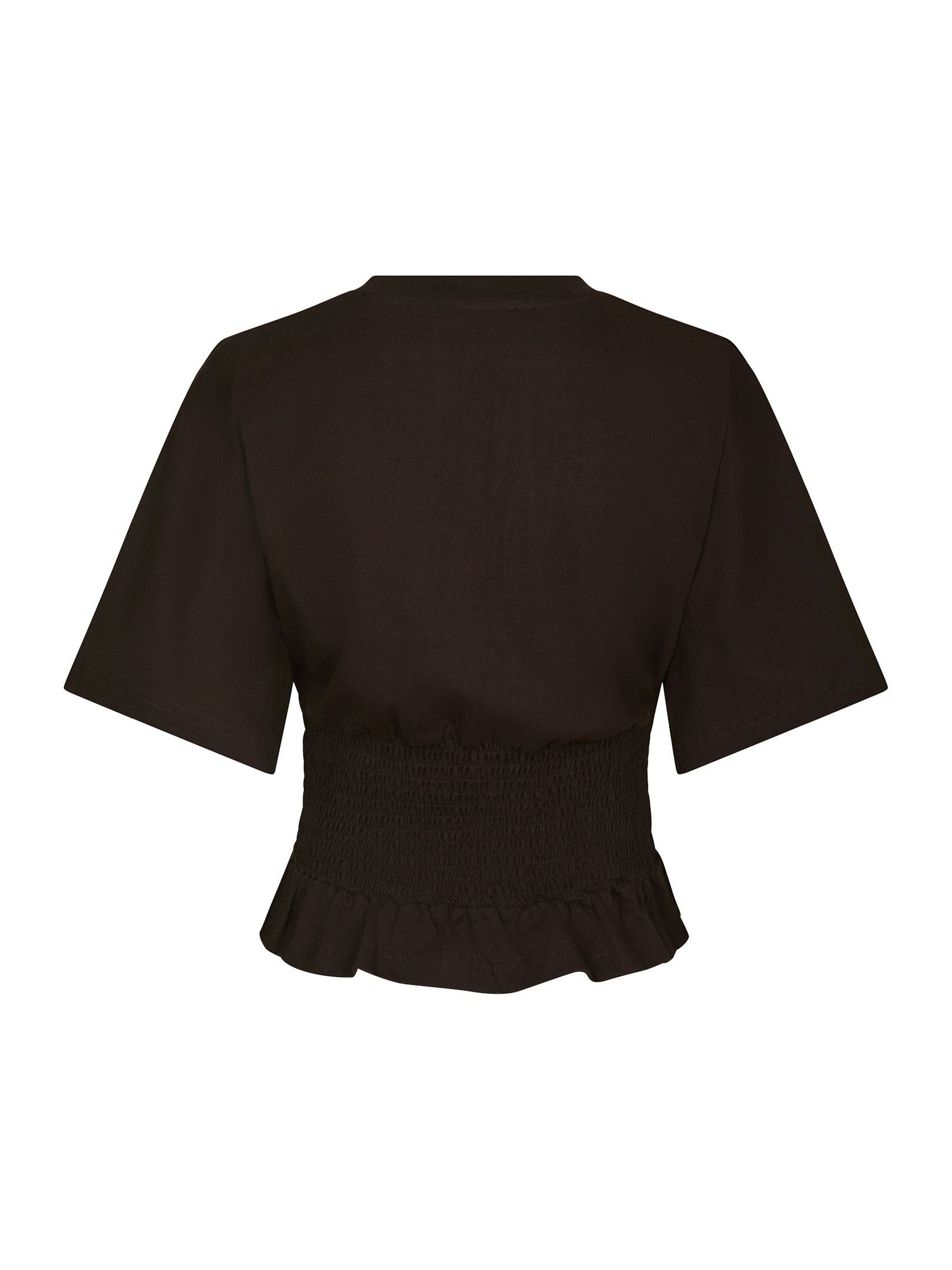 Dray Boxy Smock Tee - Mörkbrun