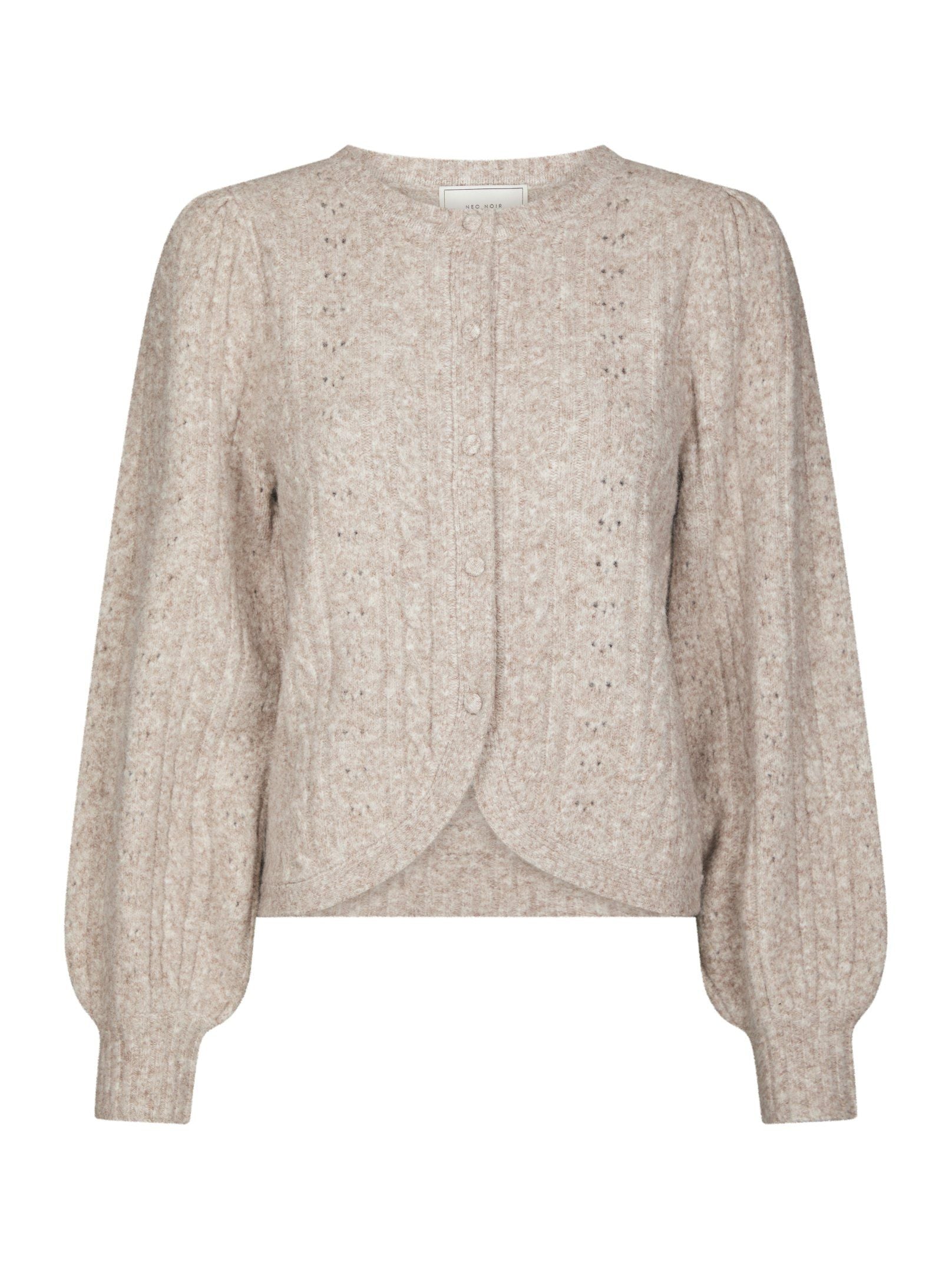 Koteas Cable Knit Cardigan - Beige Melange