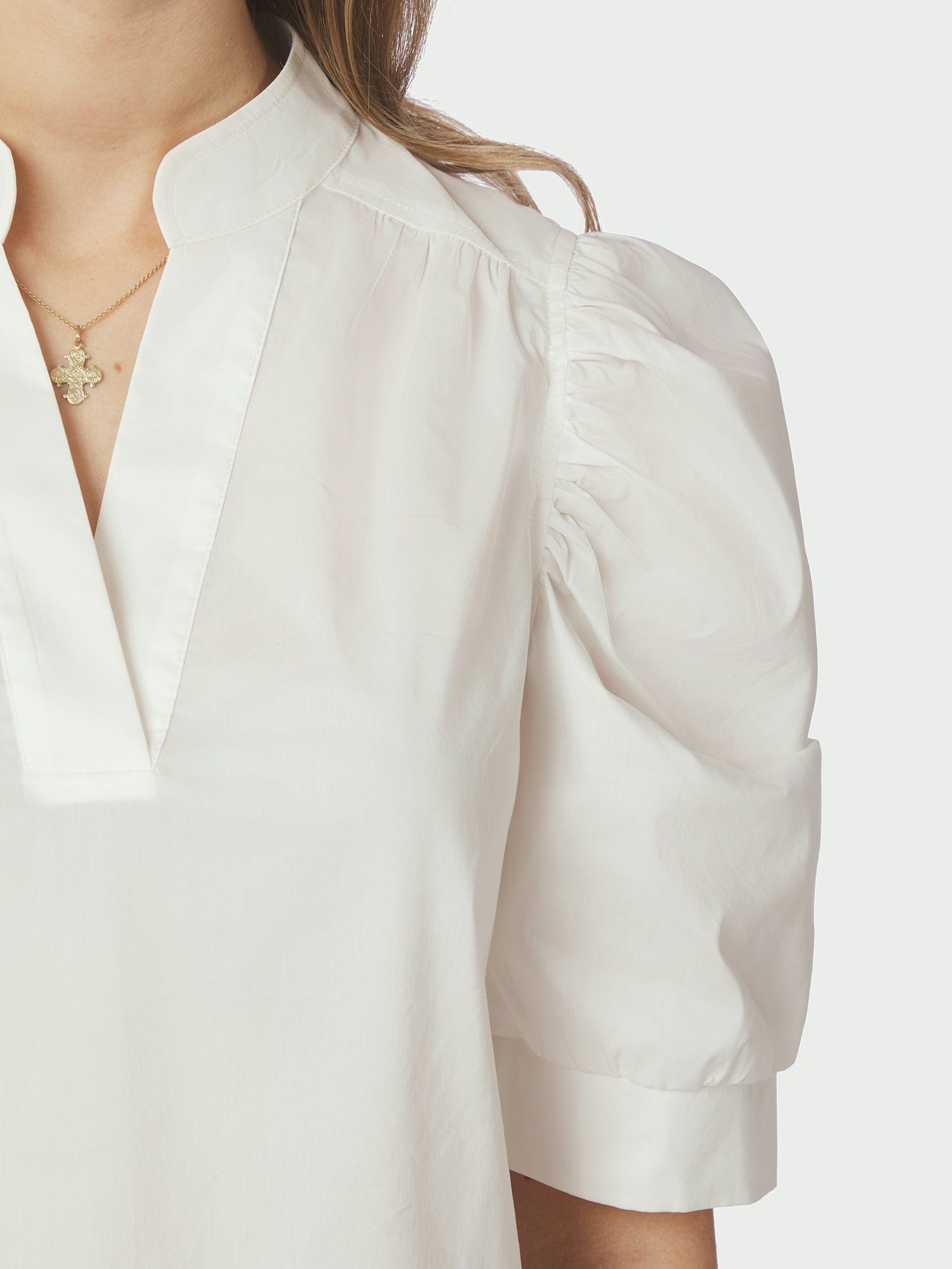 Roella Poplin Blus - Vit