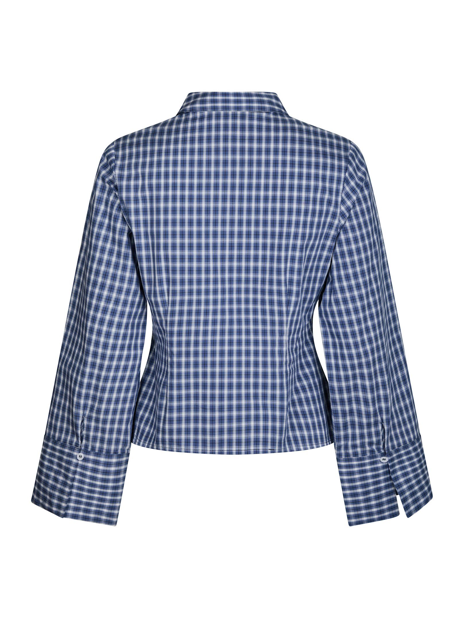Rosa rutig skjorta - mörkblå