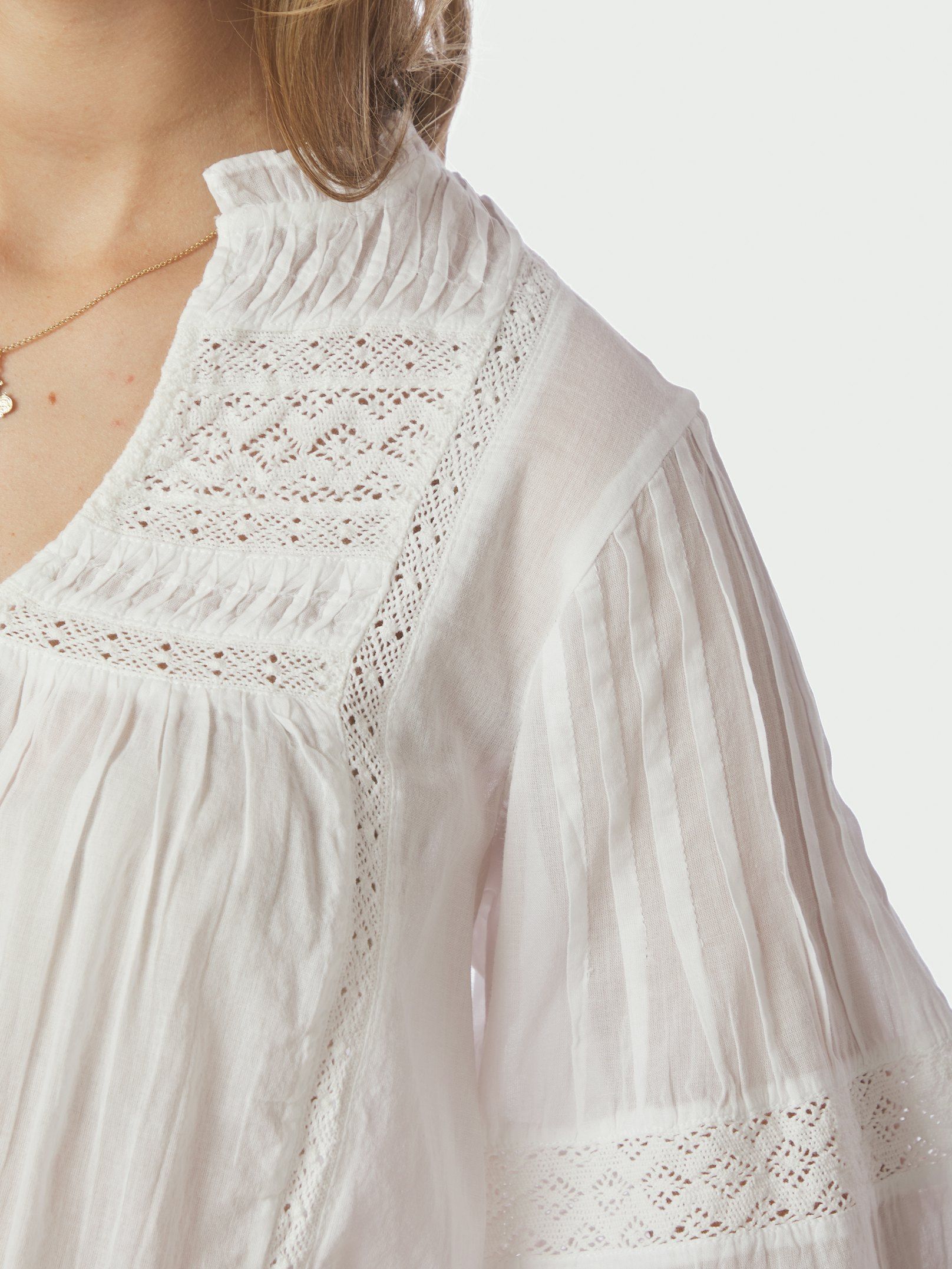 Siama S Voile Blus - Vit