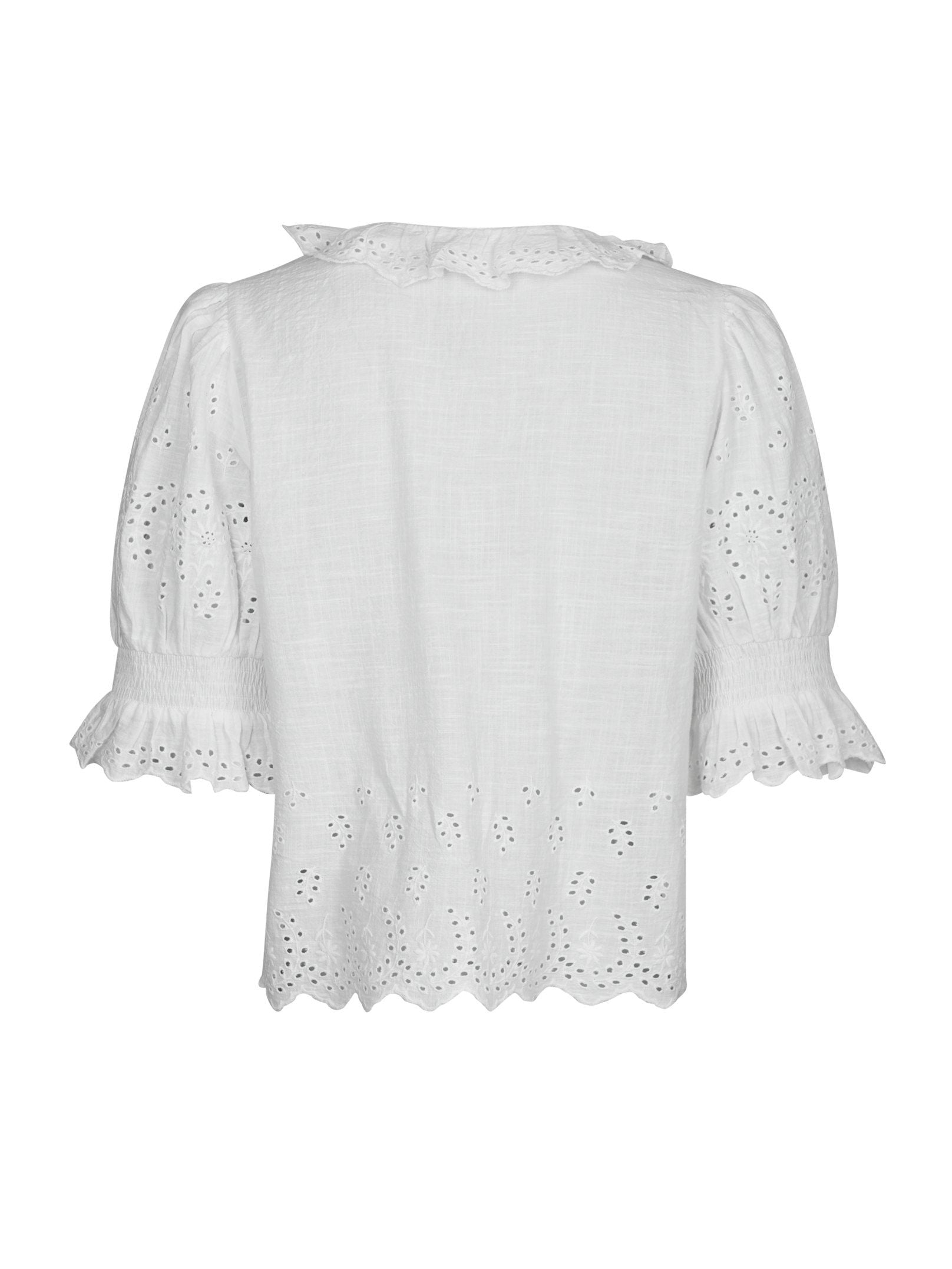 Talise Emb Blouse - White