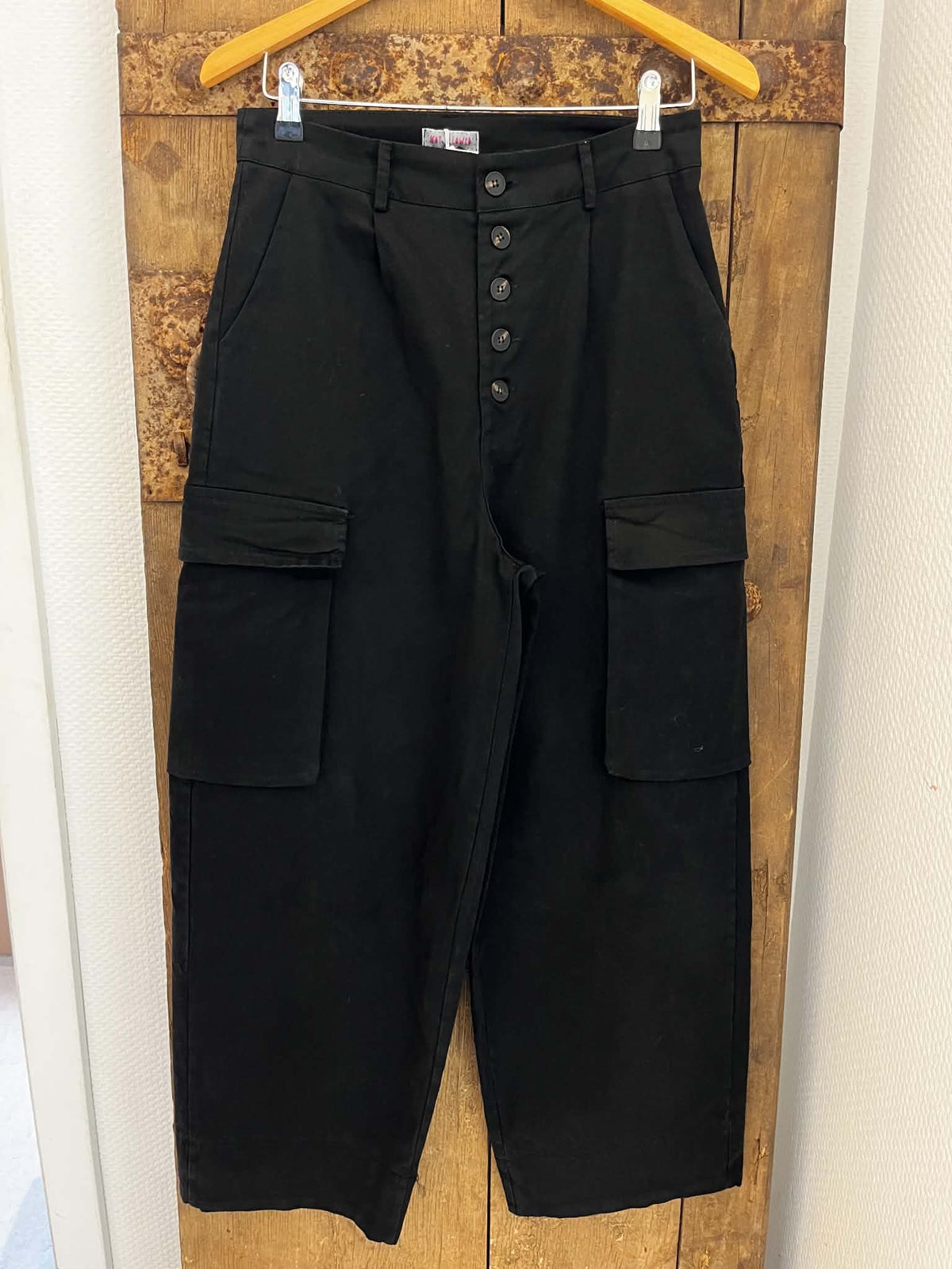 Leopanto Cargo Pants - Black