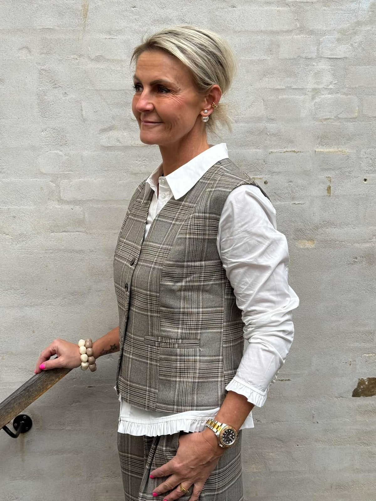 Sherlock Vest - Grey Pattern