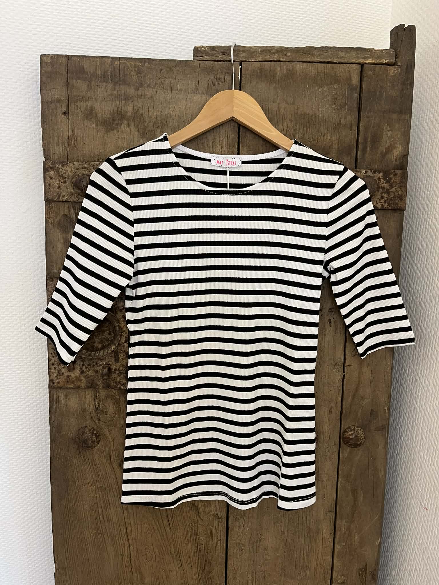 Everyday Stripes SS Blouse - White/Black