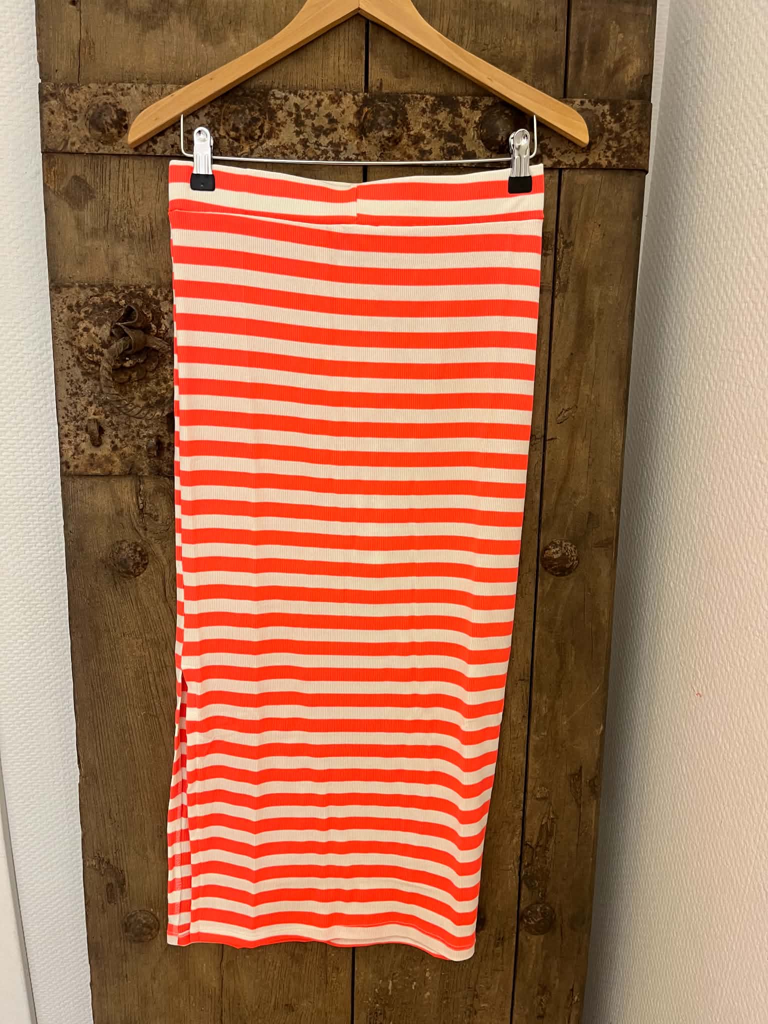 Everyday stripe Skirt - White/Pink Flou