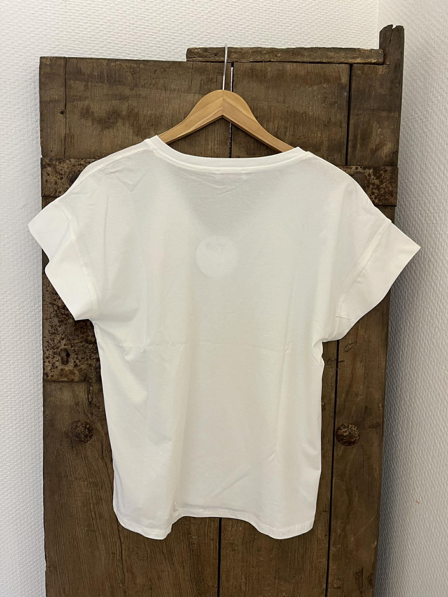 Heart T-shirt - White Orange