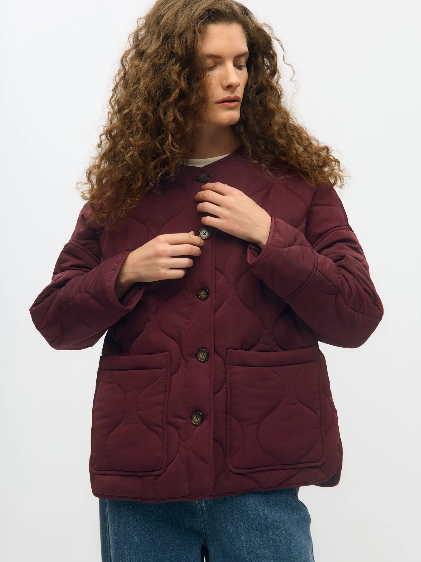ALLIE QUILTED JACKET - Windsor Wine