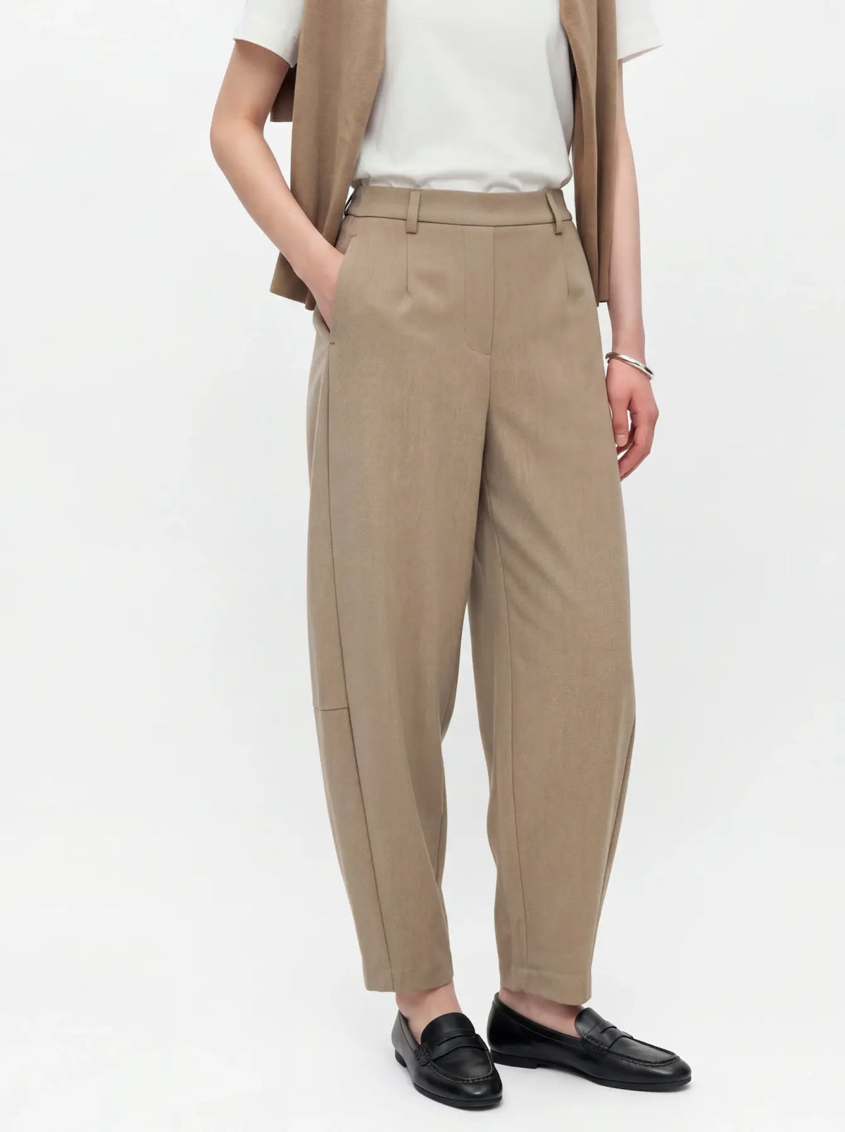 LISA HW ANKLE BARREL PANT - Fossil Melange