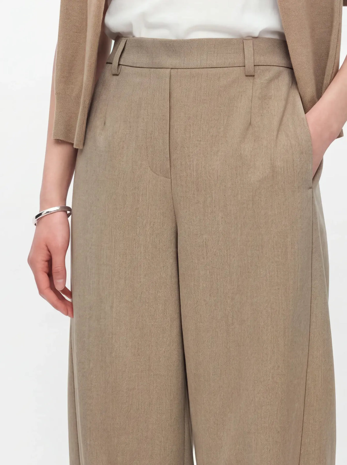 LISA HW ANKLE BARREL PANT - Fossil Melange
