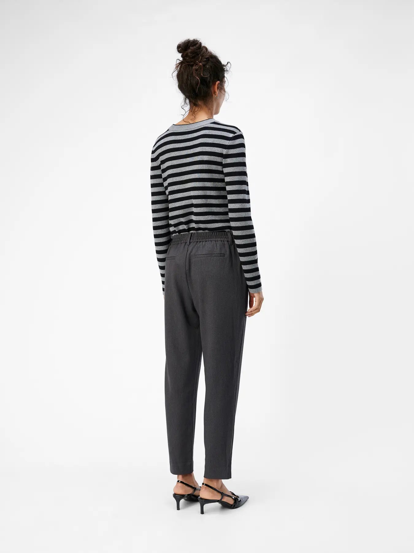 Lisa Slim Pant - Medium Grey Melange