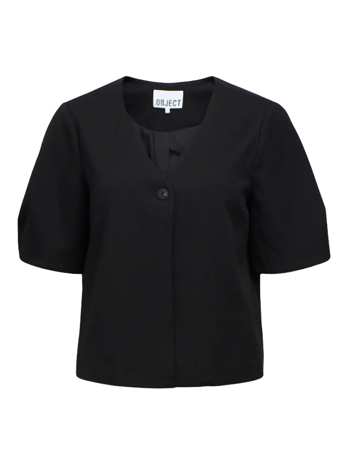 LISA S/S RE TOPP - Svart