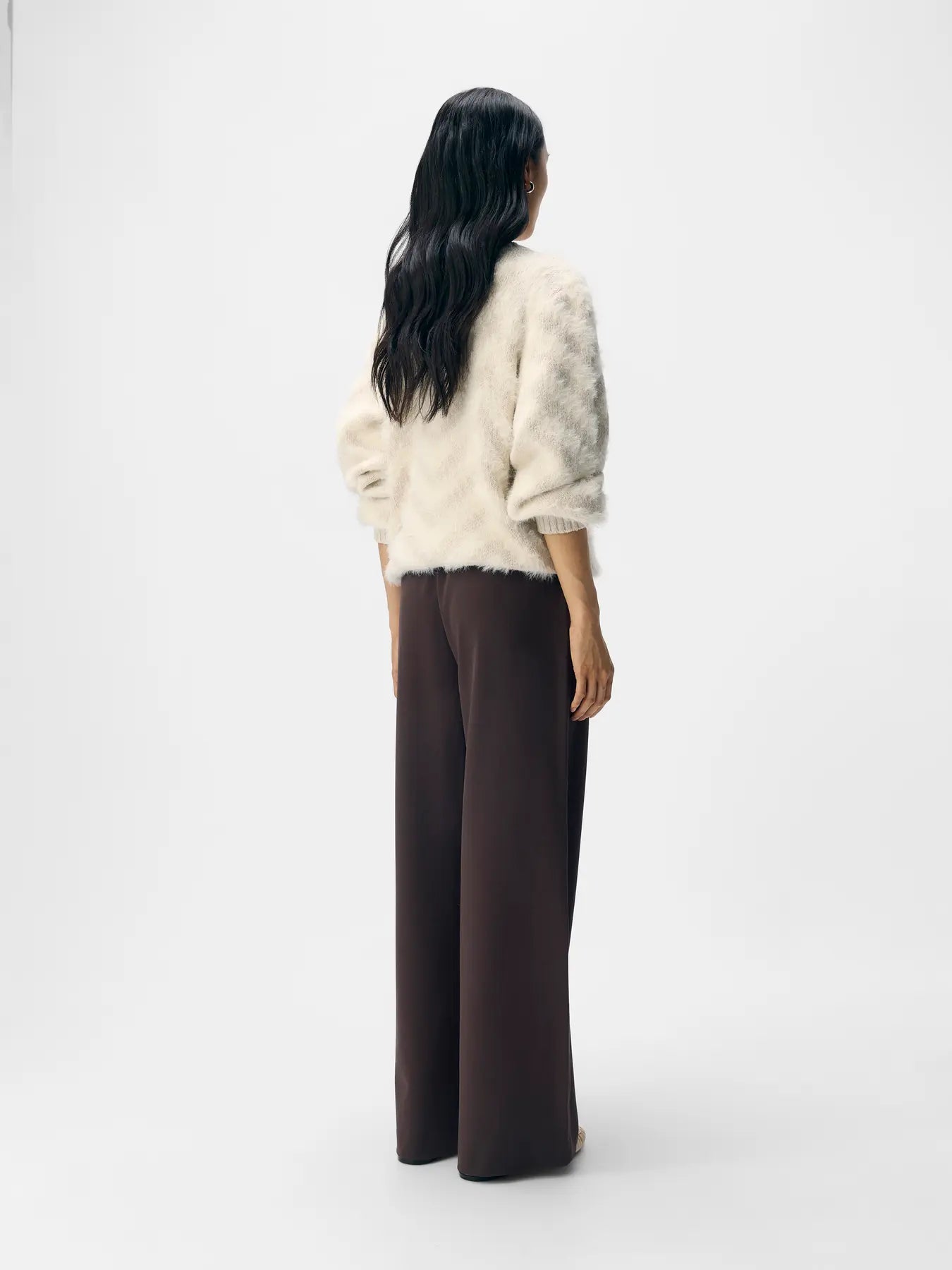 LISA WIDE PANT NOOS - Seal Brown